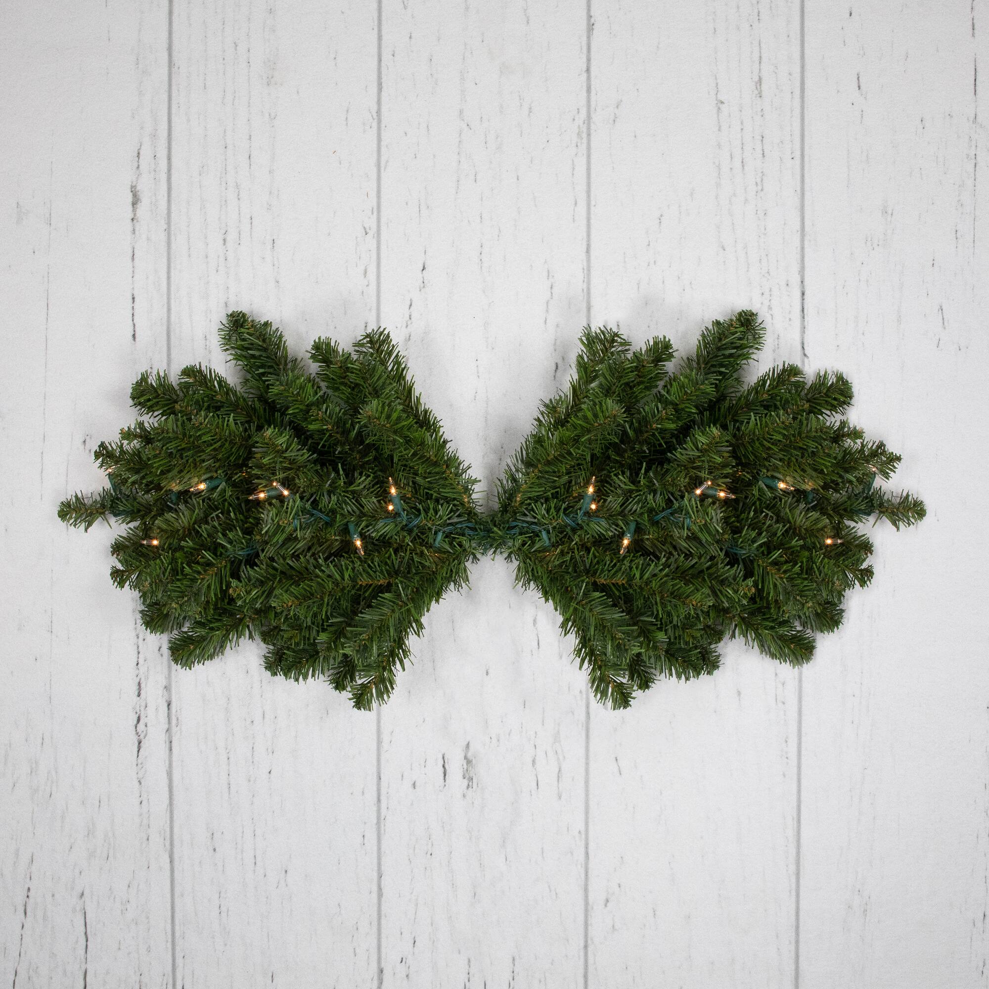 32" Clear Lights Canadian Pine Swag