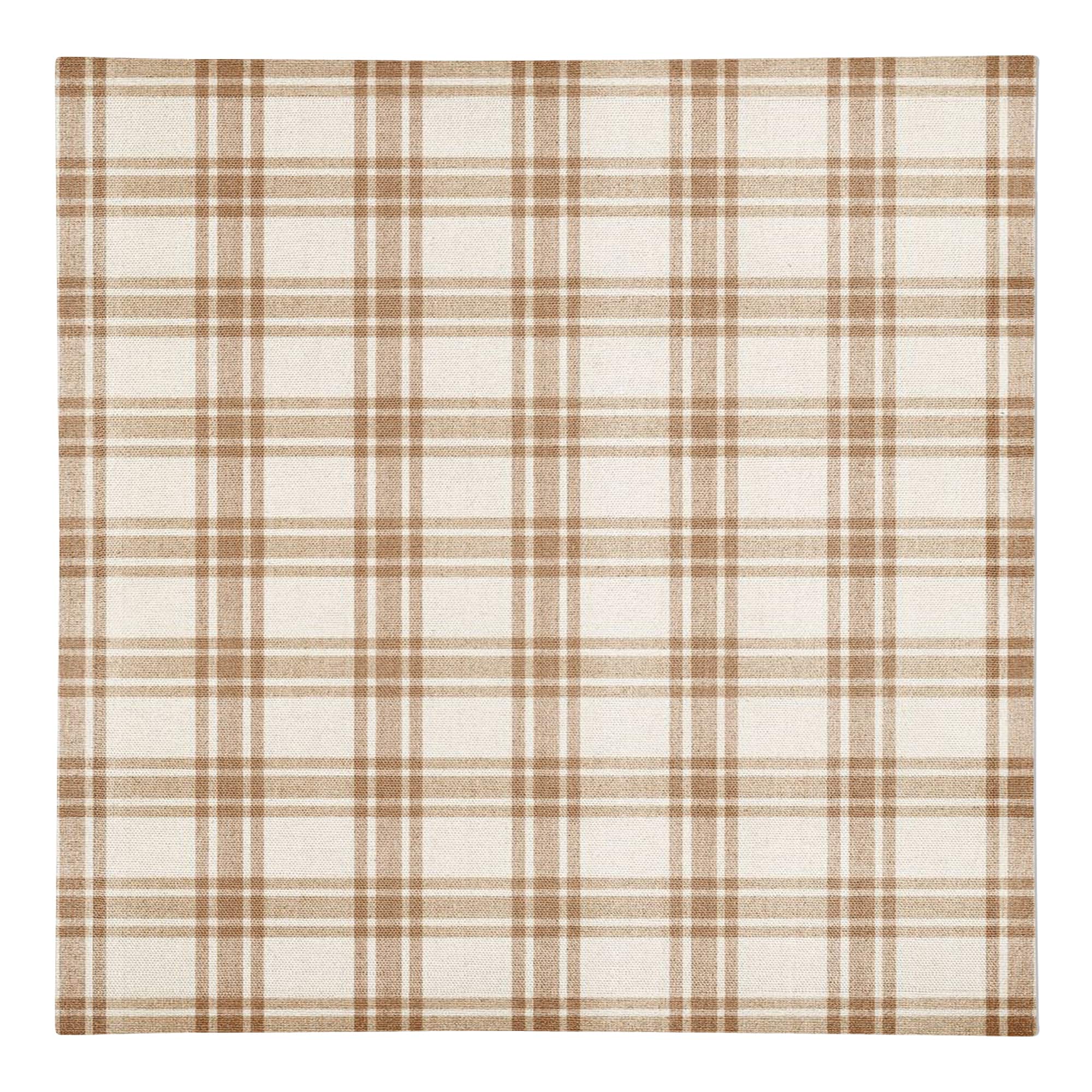 Orange Plaid Cotton Twill Napkin