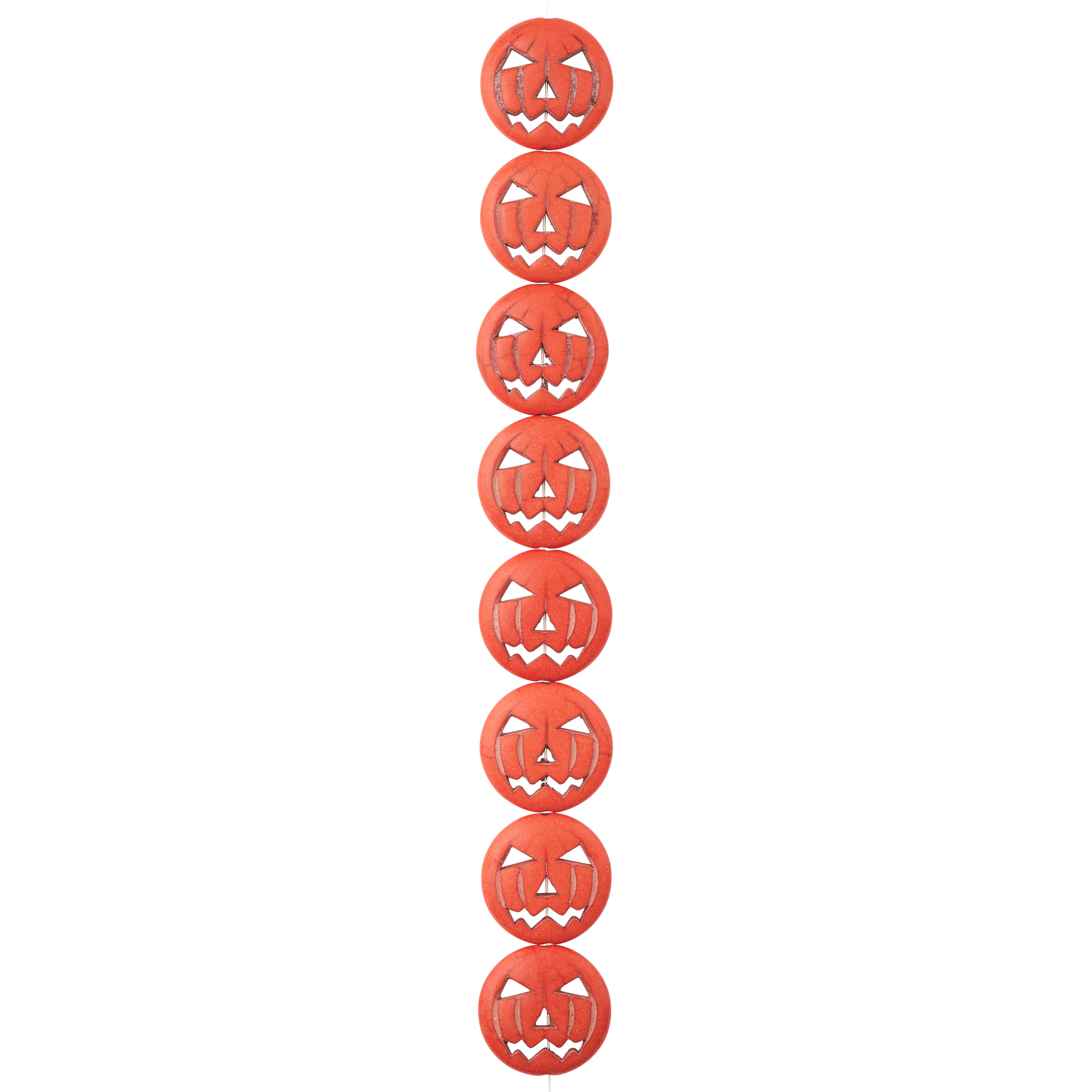Orange Dyed Reconstituted Howlite Pumpkin Beads, 25mm by Bead Landing&#x2122;