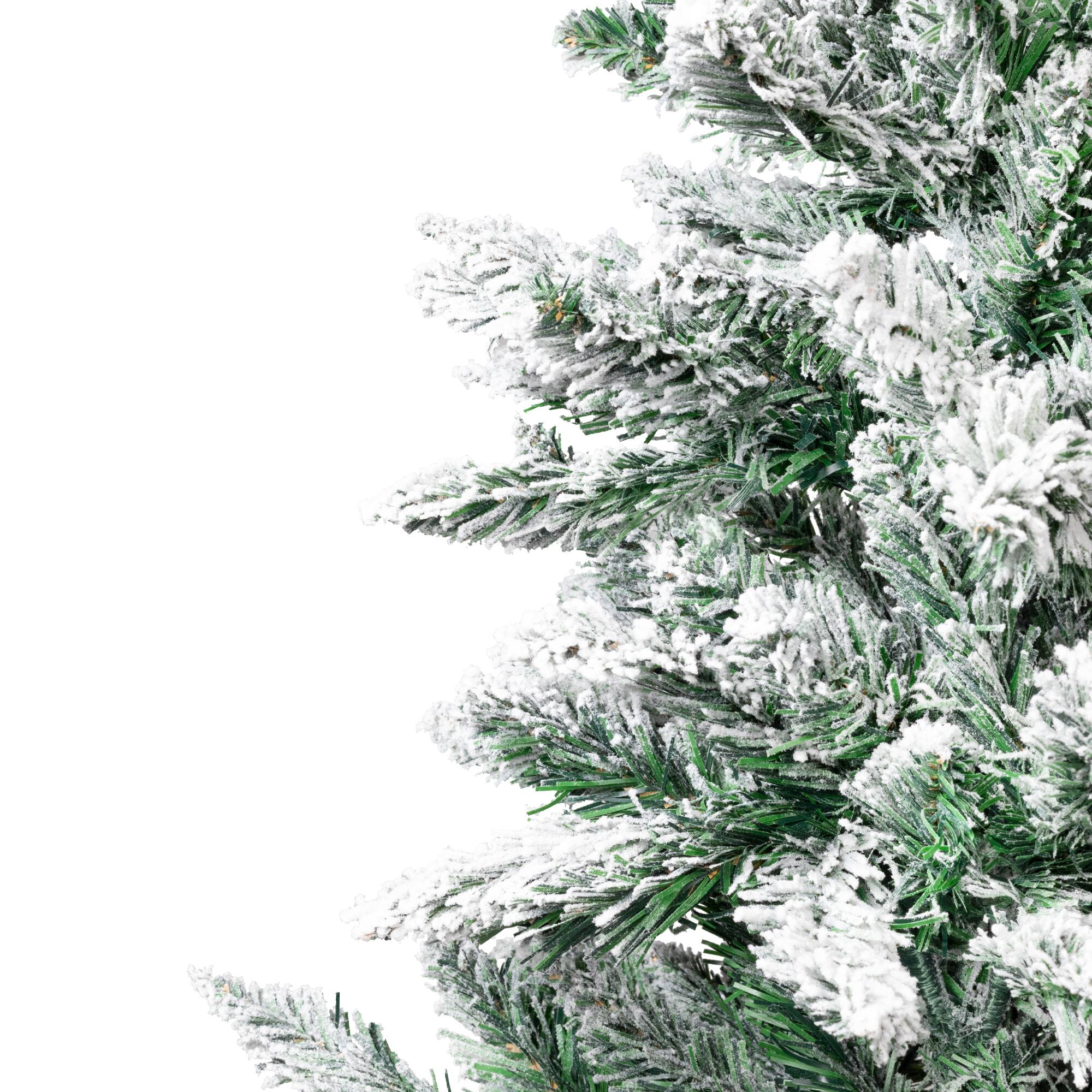 3.5ft. Unlit Frosted Pine Artificial Christmas Tree in Burlap Base 