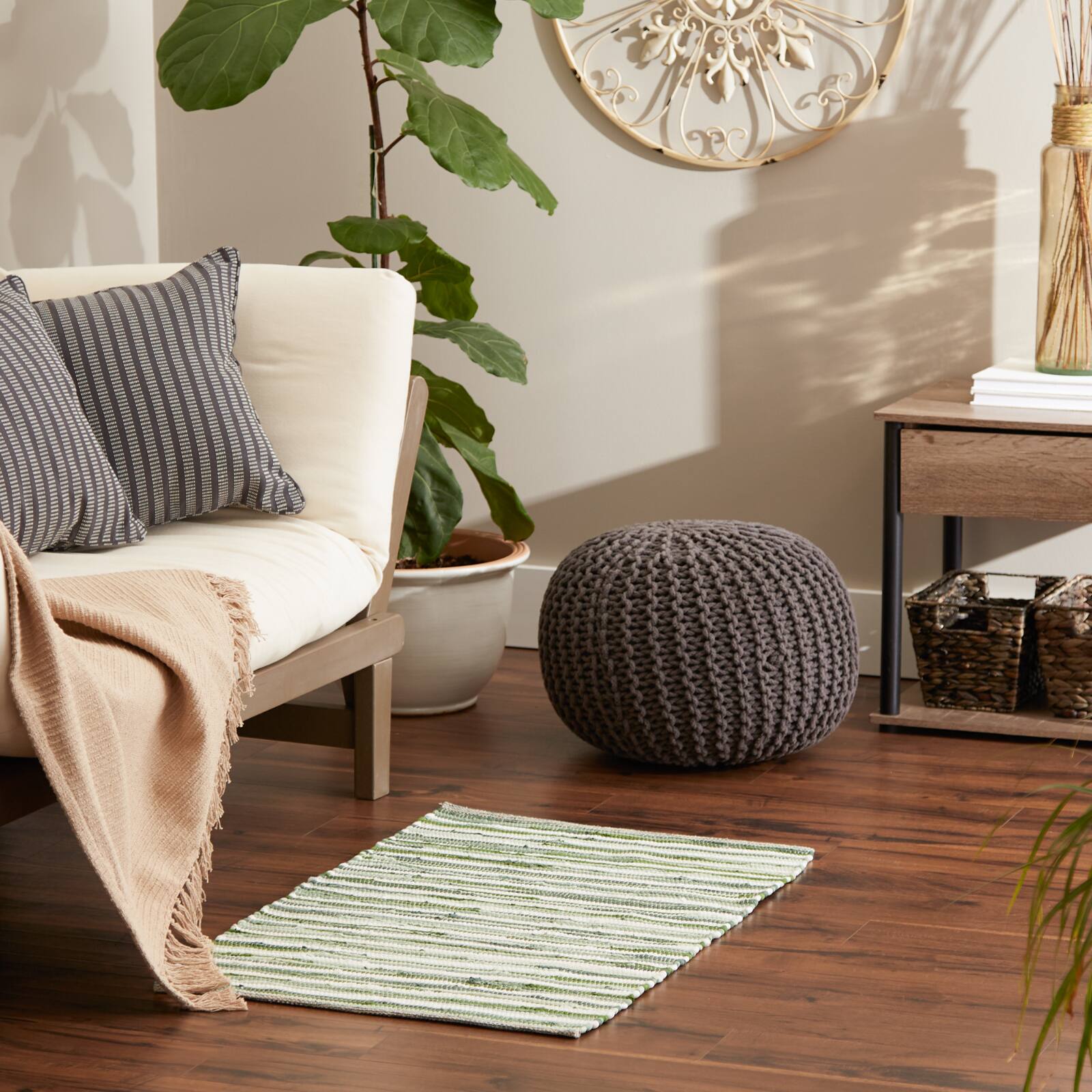 DII® Slim Stripe Cotton Chindi Rug, 2ft. x 3ft.