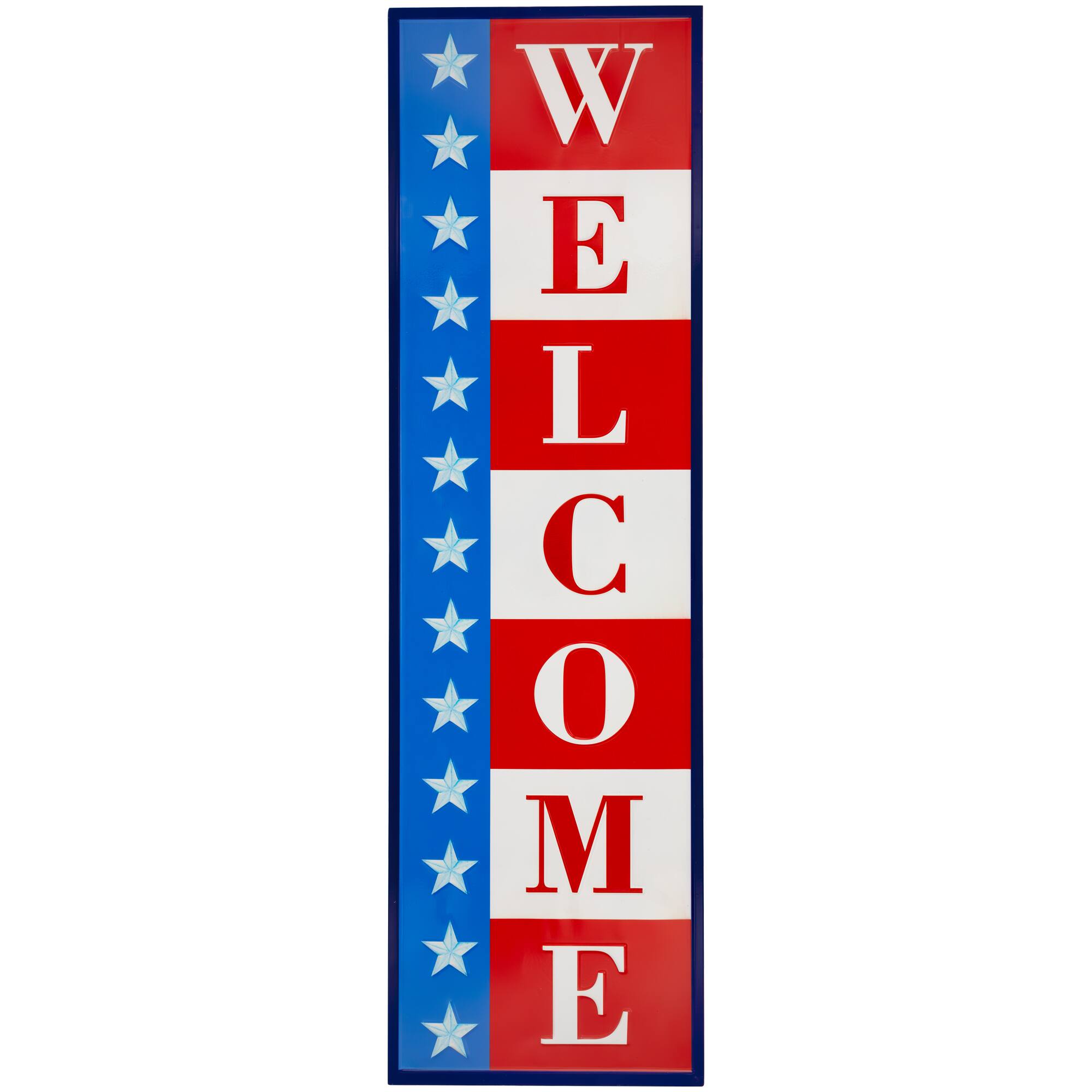 40" Americana Welcome Metal Wall Sign