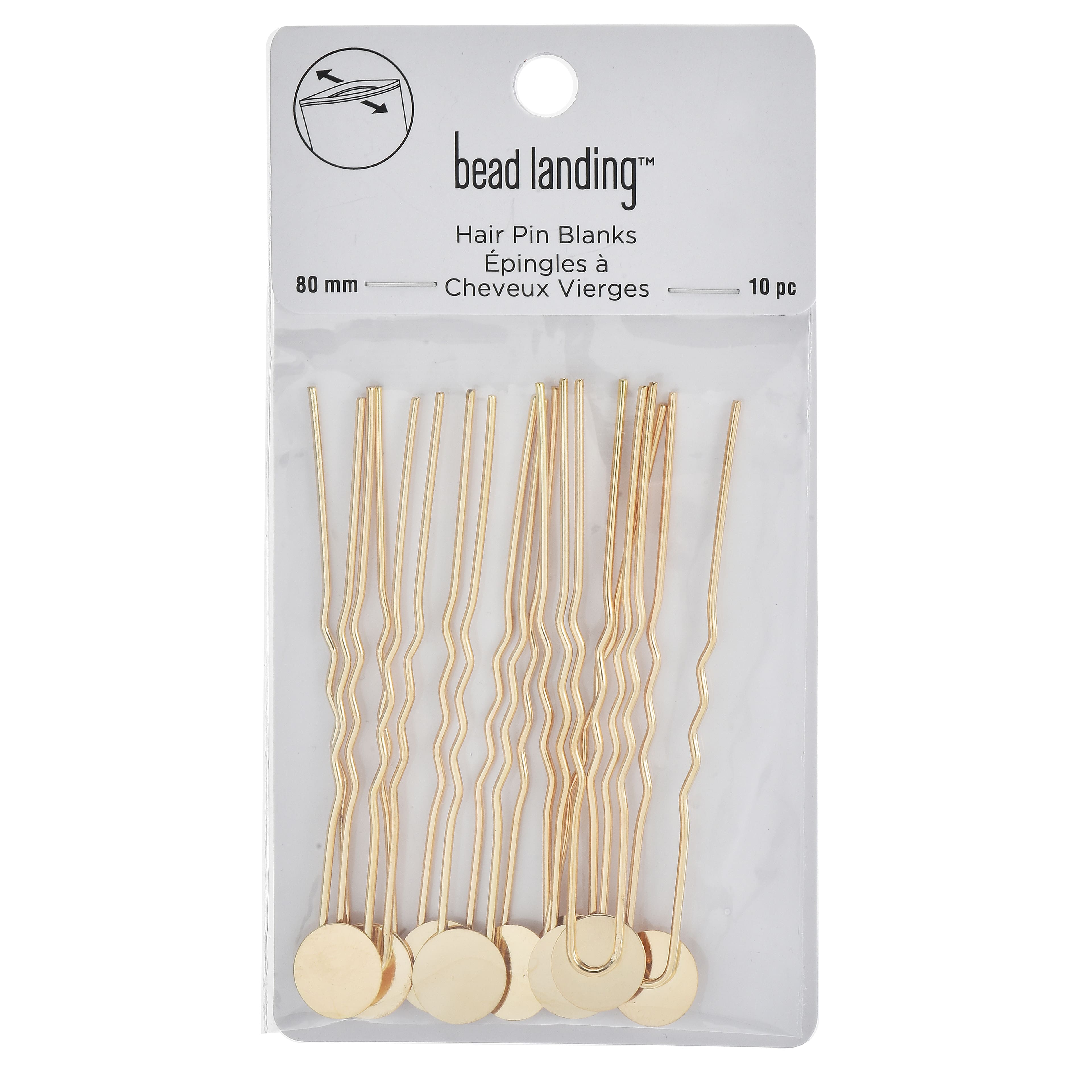 Hair Pins with 12mm Circle Blanks, 10ct. by Bead Landing&#x2122;