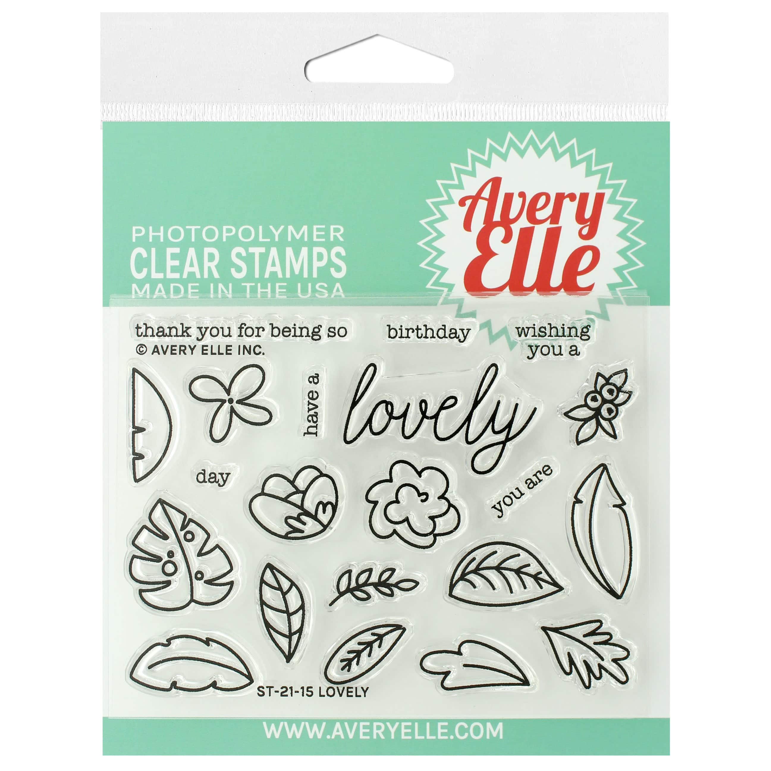 Avery Elle Lovely Clear Stamp Set