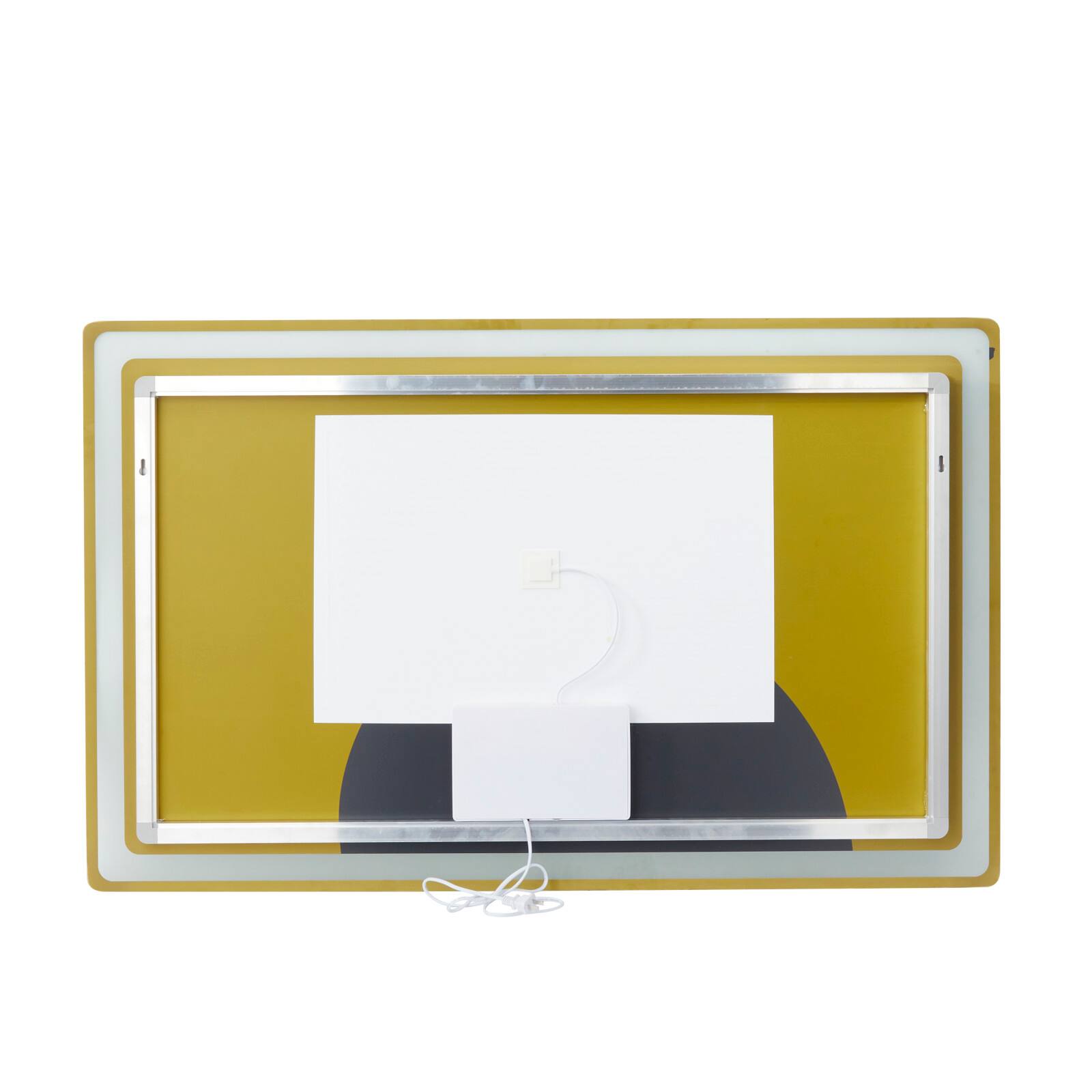 Clear Glass Modern Anti Fog Mirror, 47" x 2" x 30"