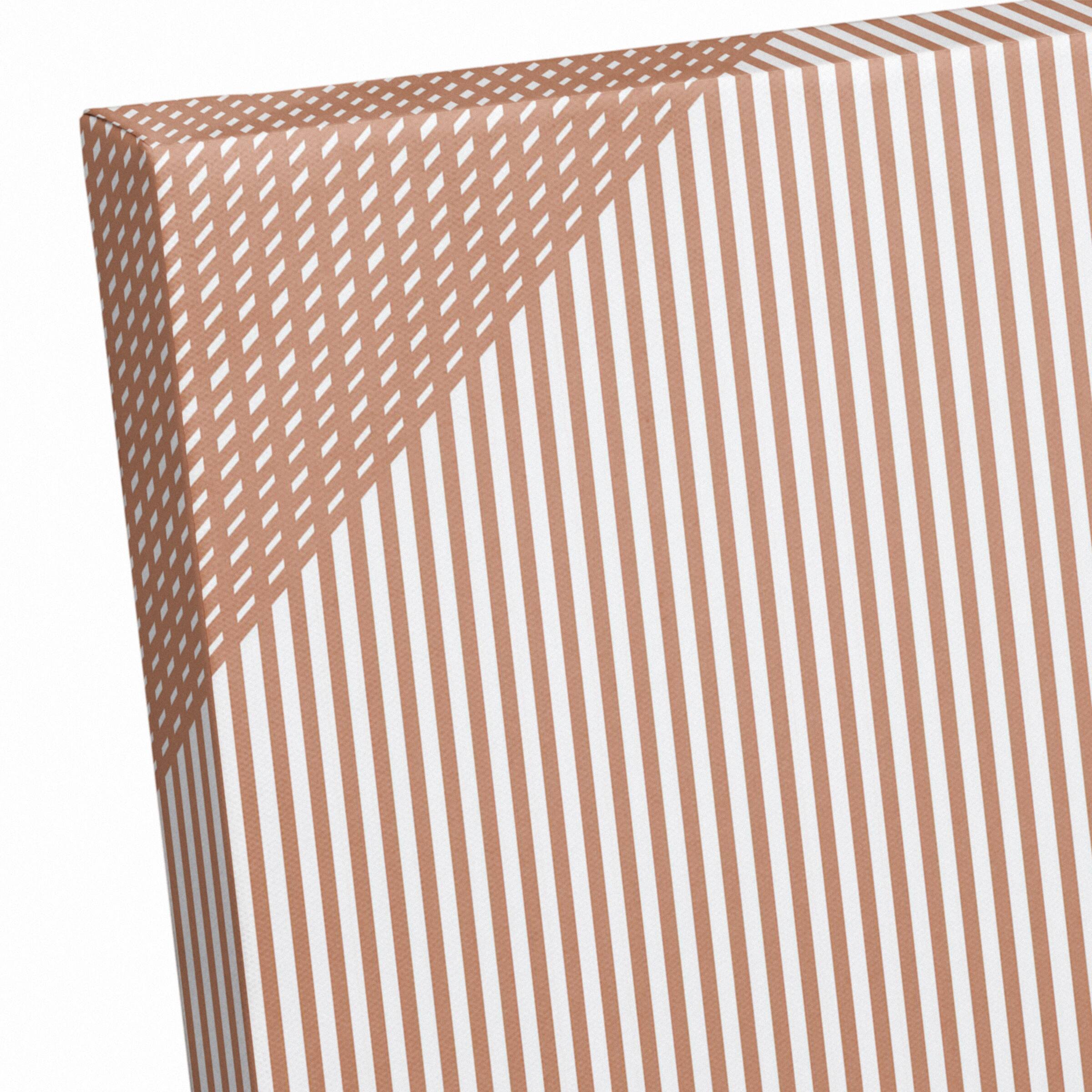 Tan Vertical Lines 20&#x22; x 20&#x22; Canvas Wall Art