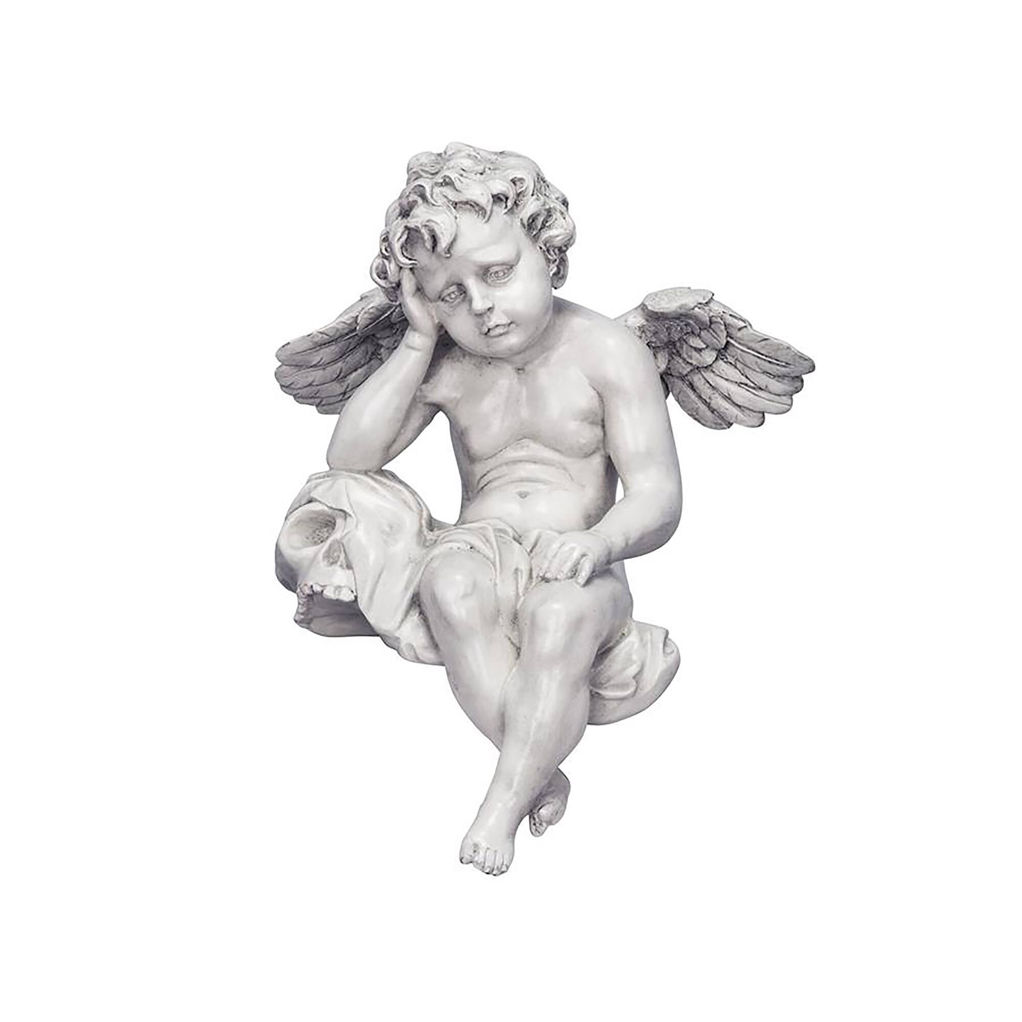 Design Toscano&#xAE; 13&#x22; Mourning Mortality Sitting Cherub Sculpture