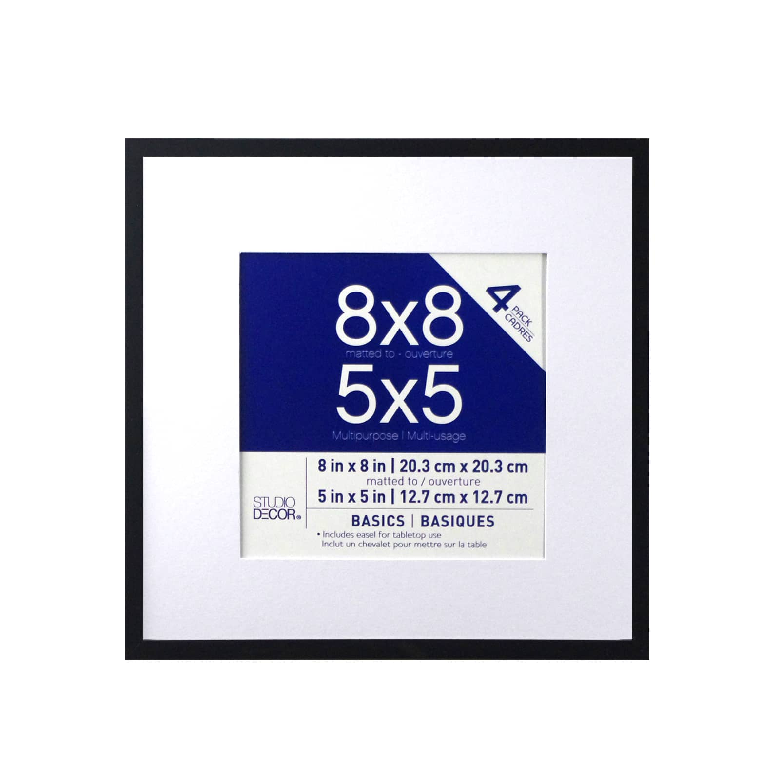 12 Packs: 4 ct. (48 total) Multipurpose 5&#x22; x 5&#x22; Frames with Mat, Basics by Studio D&#xE9;cor&#xAE;