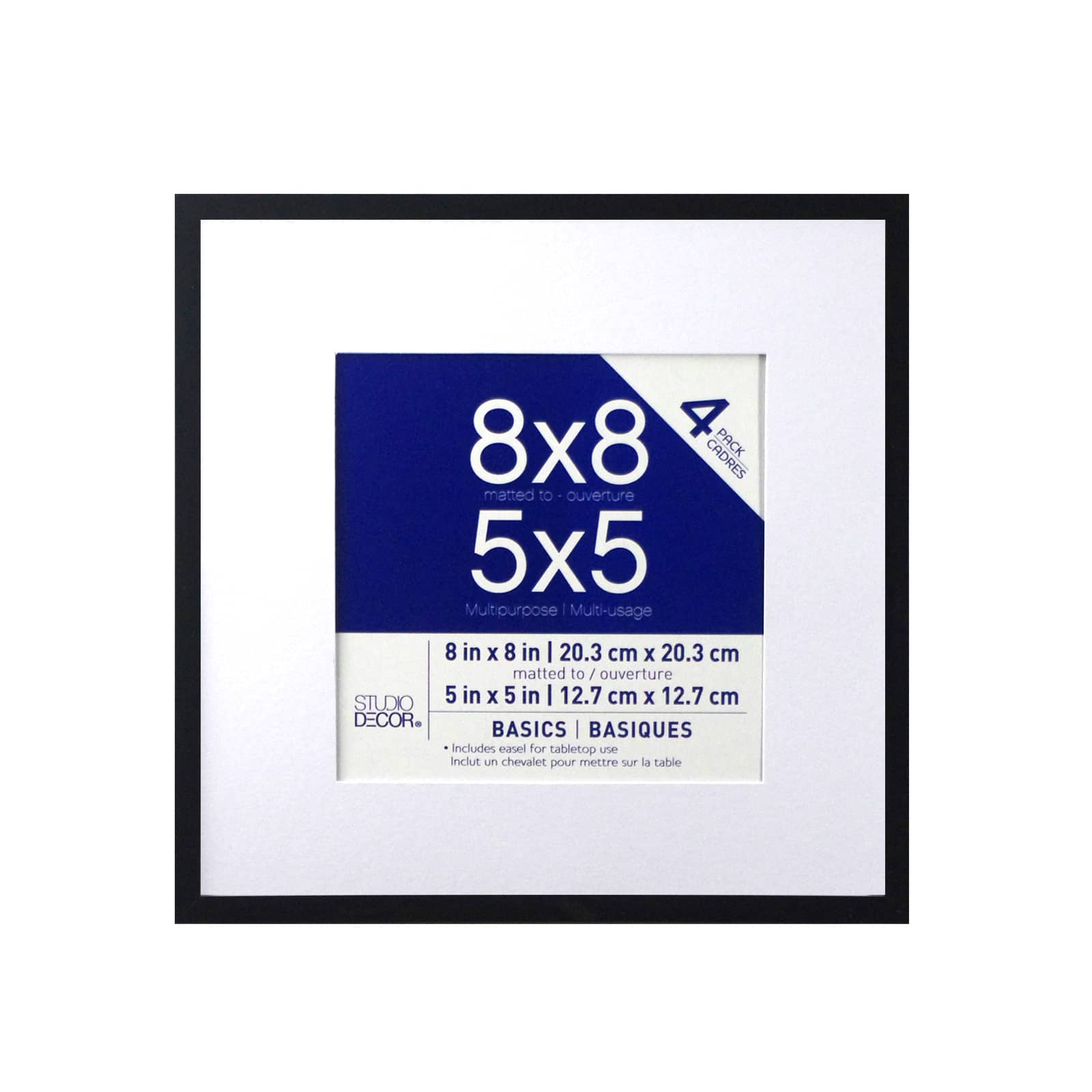 12 Packs: 4 ct. (48 total) Multipurpose 5" x 5" Frames with Mat, Basics by Studio Décor®