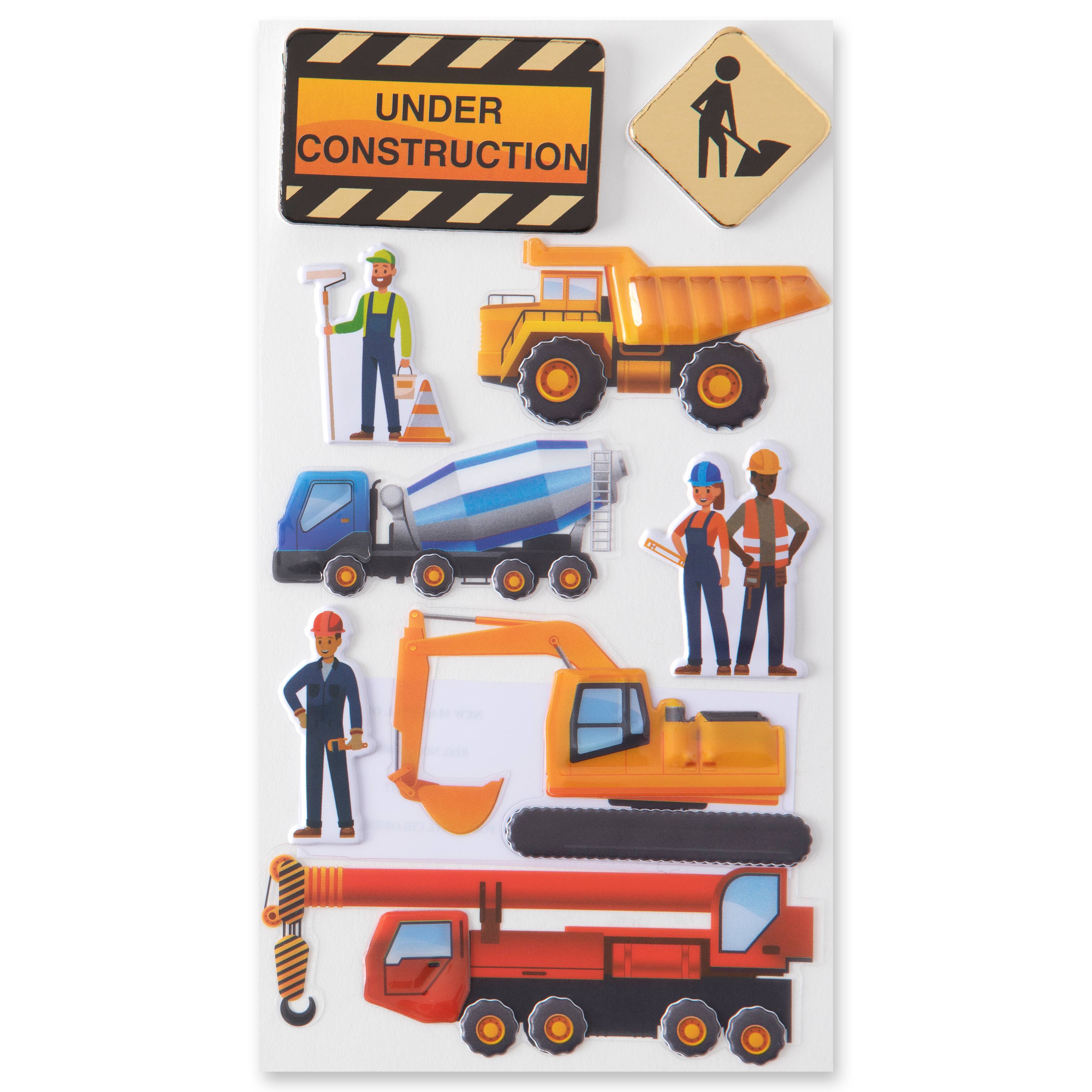 Construction Worker Dimensional Stickers by Recollections™