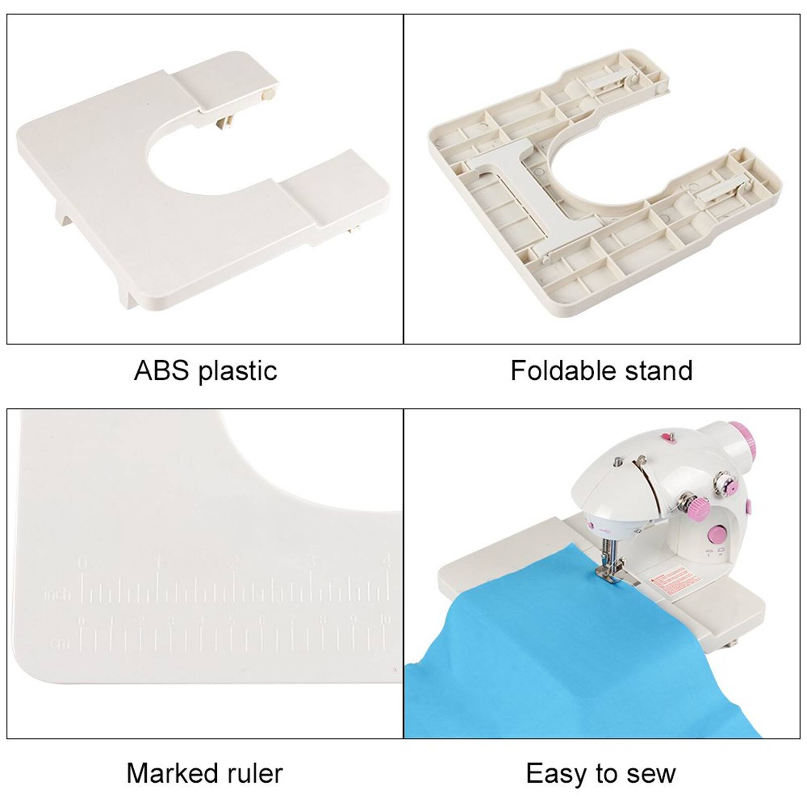 Haitral™ Cute Pink Flex-Speed Double-Thread Cordless Sewing Machine with Built-In Table