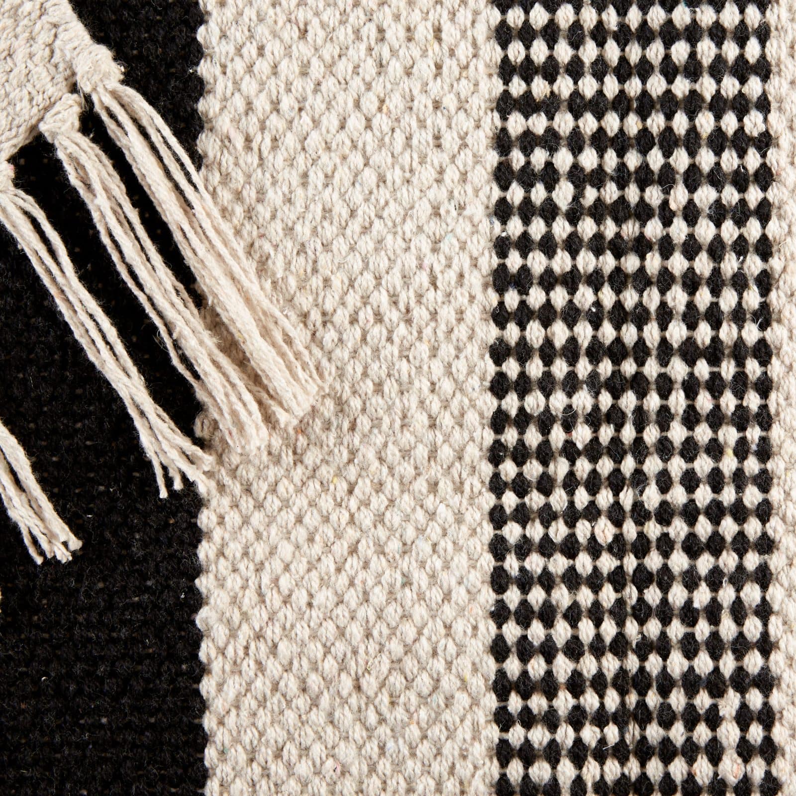 DII® Black Combo Stripe Hand-Loomed Rug, 2ft. x 3ft.