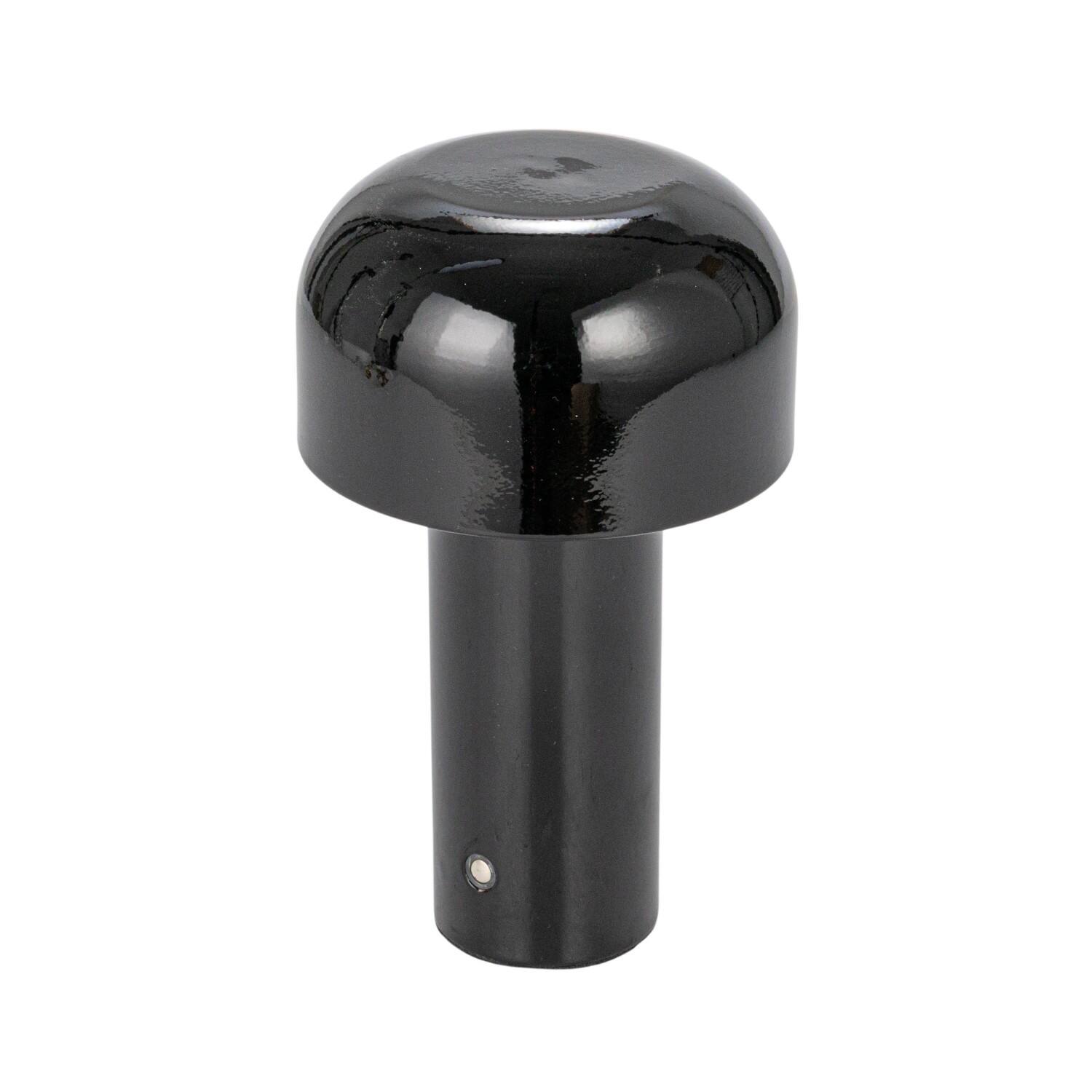 Hello Honey® 8.25" Black Round Metal LED Rechargeable Table Lamp Set, 2ct.