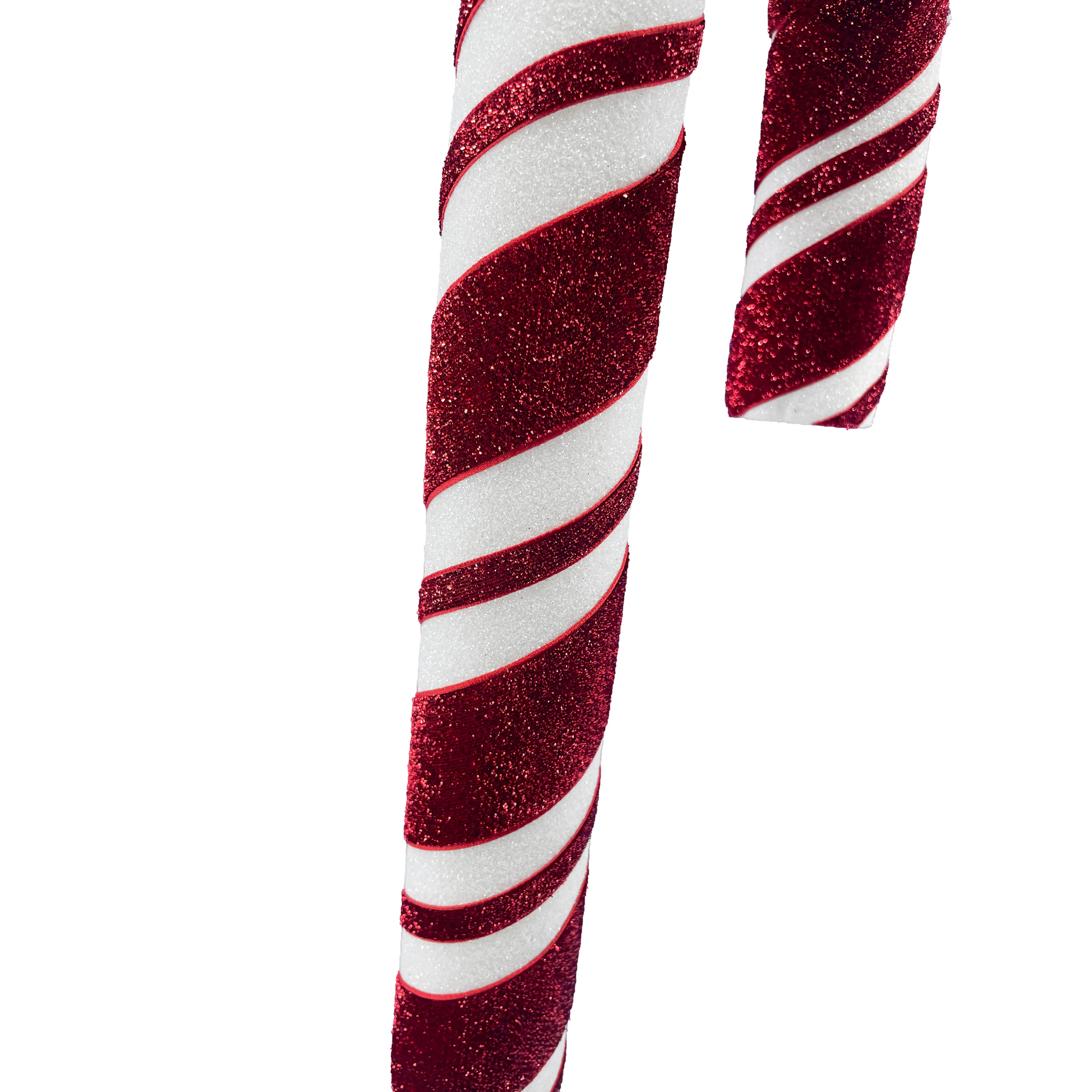 31&#x22; Red &#x26; White Glitter Candy Cane Stem by Ashland&#xAE;