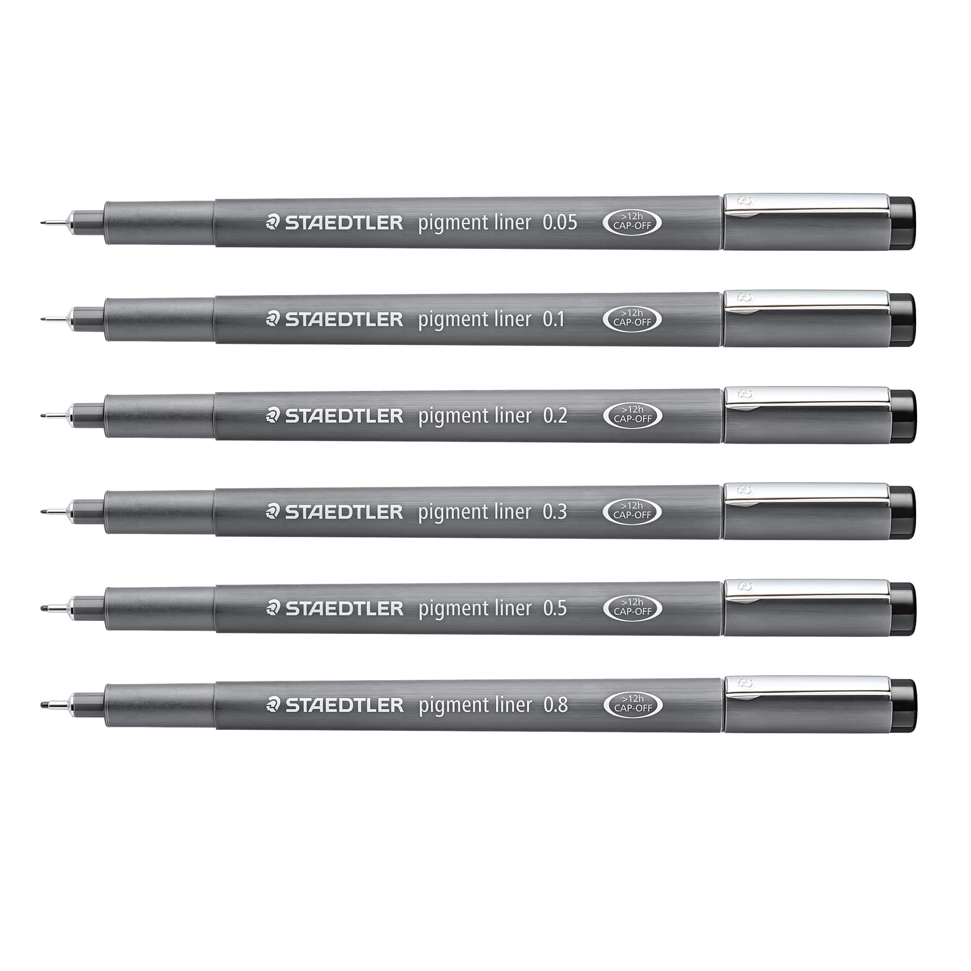 STAEDTLER® Black 6 Piece Pigment Liner Set