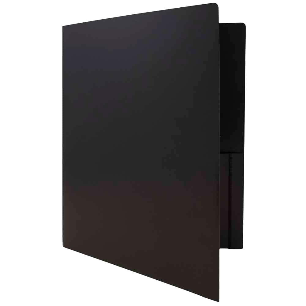 JAM Paper Heavy Duty Plastic 2-Pocket Folders, 6ct.