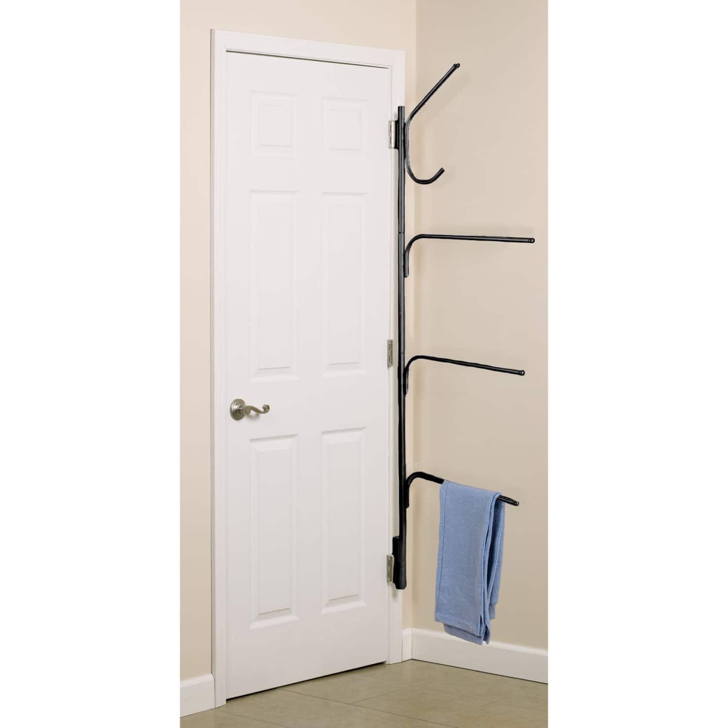 Hinge-It Clutterbuster 74" Steel Valet Family Towel Bar