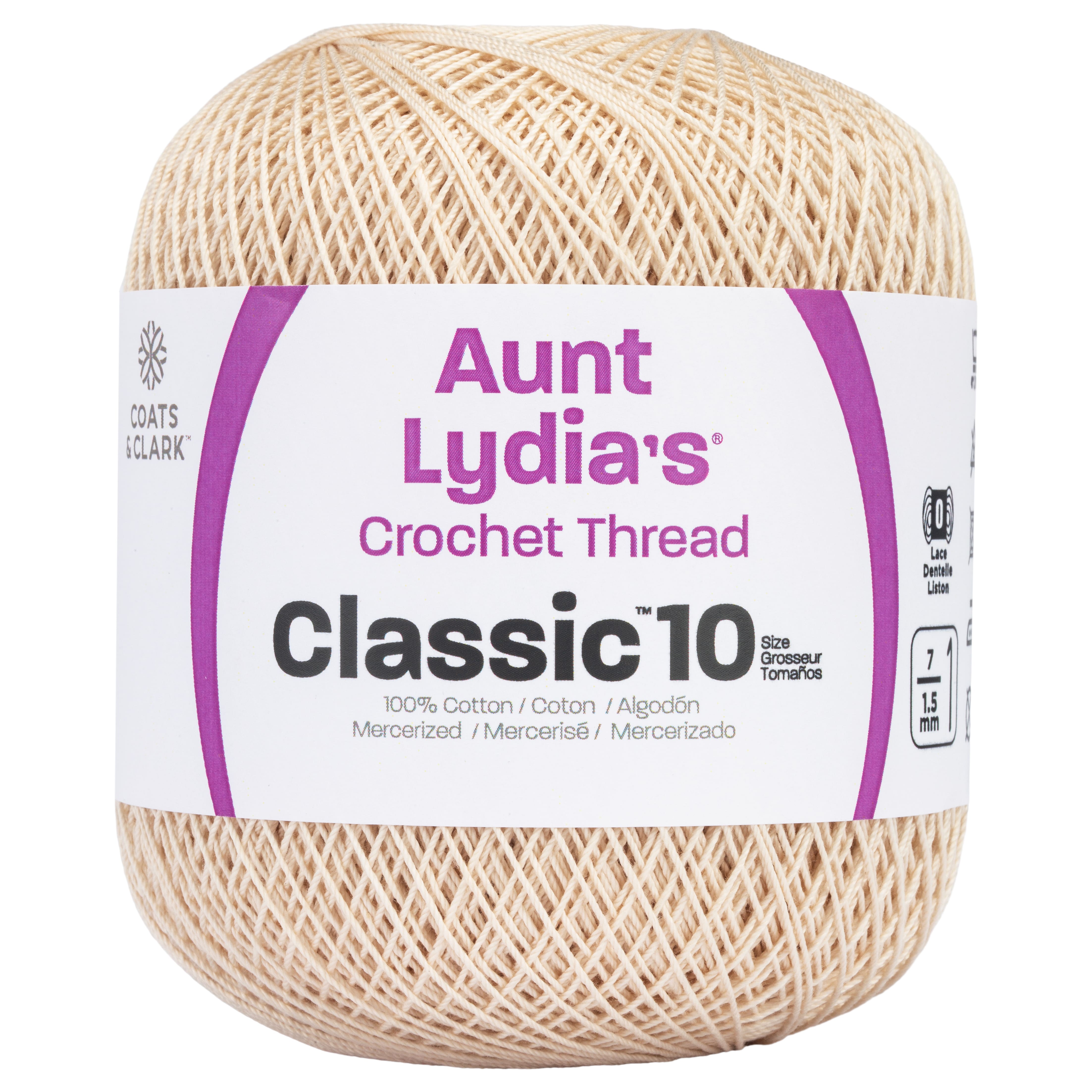 15 Pack: Aunt Lydia&#x27;s&#xAE; Classic&#x2122; Cotton Crochet Thread