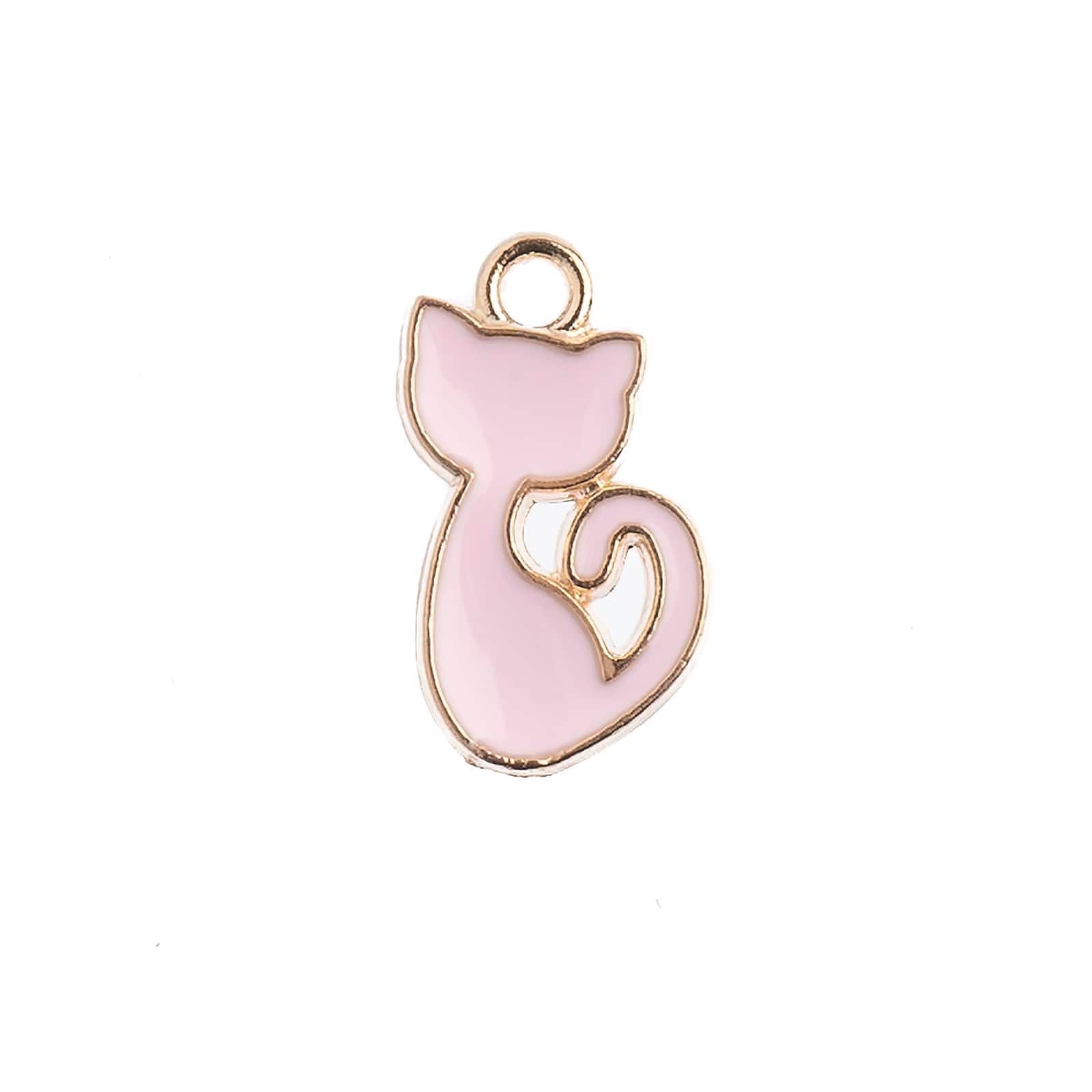 John Bead Sweet & Petite Retro Cat Charms, 10ct.