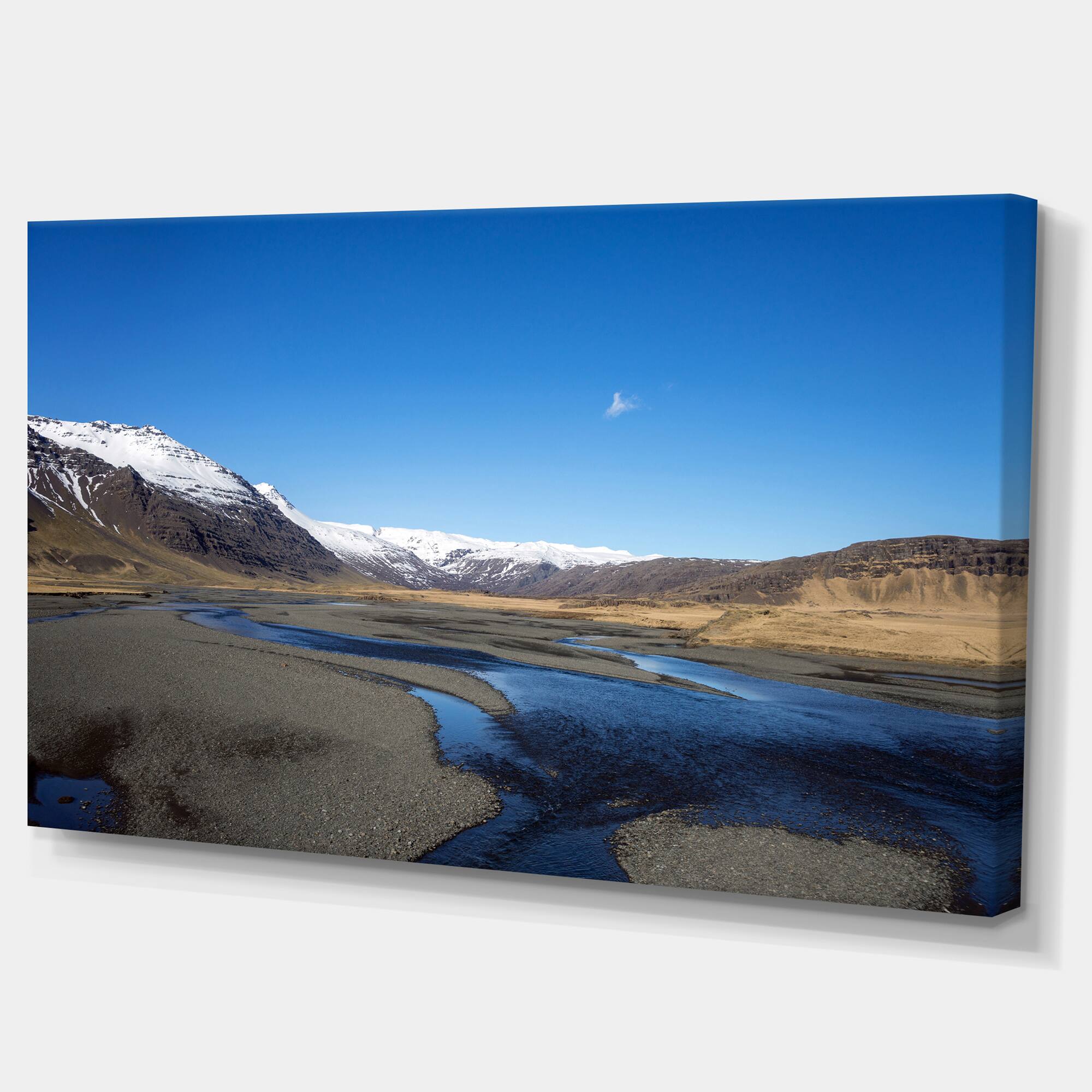 Designart - Mountains and Lakes Iceland - Landscape Canvas Art Print
