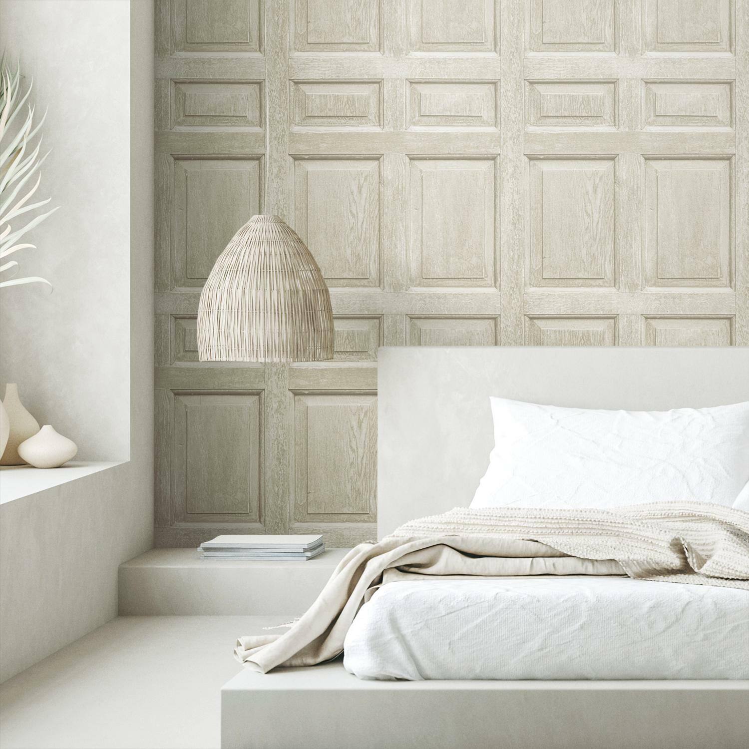 Roommates Beveled Wood Paneling Peel &#x26; Stick Wallpaper