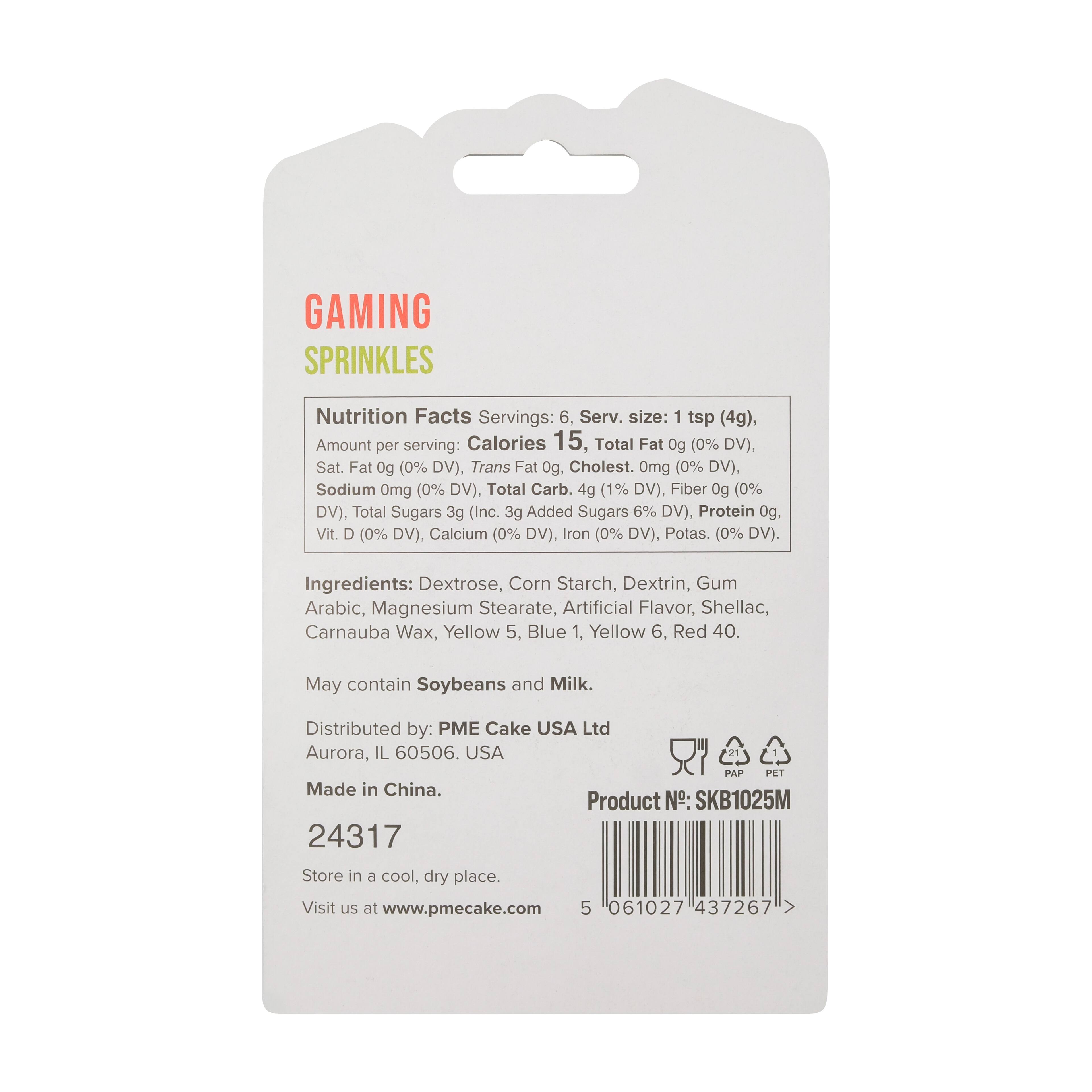 PME Cake Sweet Street&#xAE; Neon Gaming Sprinkles