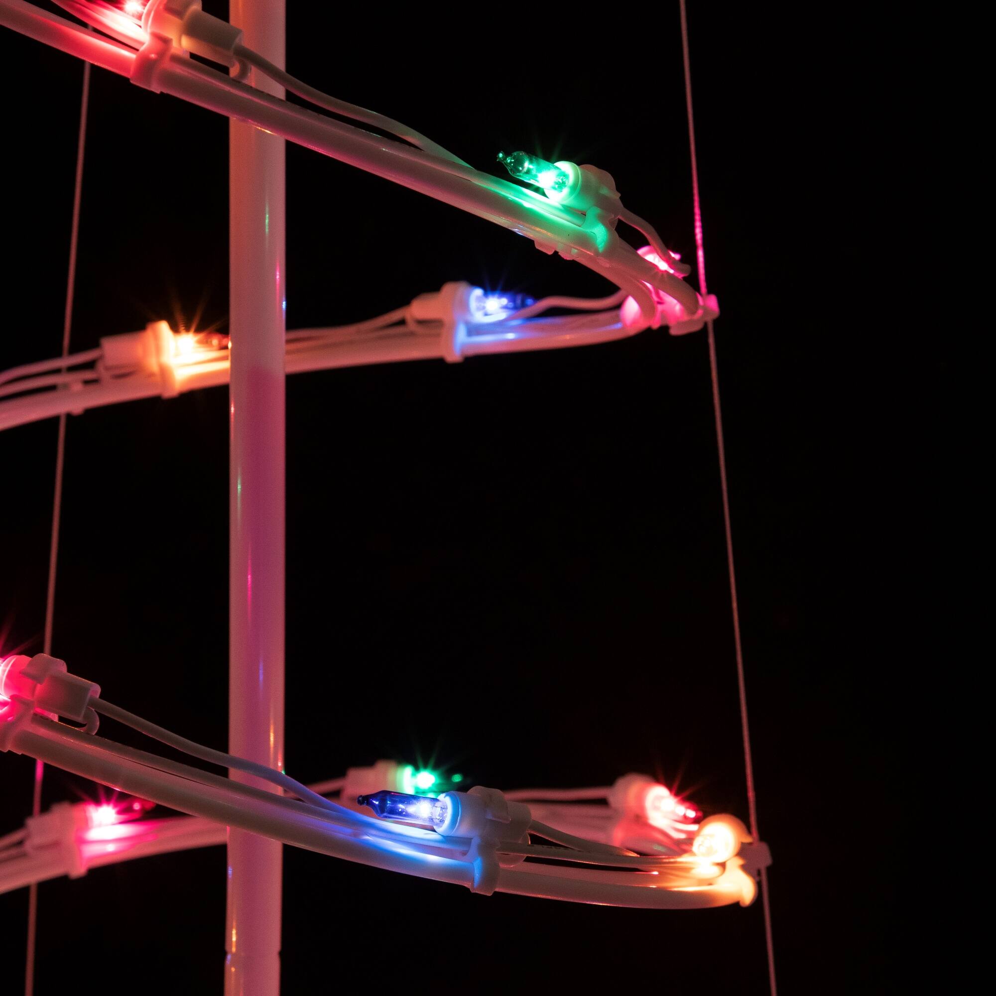 3ft., 4ft., & 6ft. Pre-Lit Spiral Artificial Christmas Tree Set, Multicolor Lights