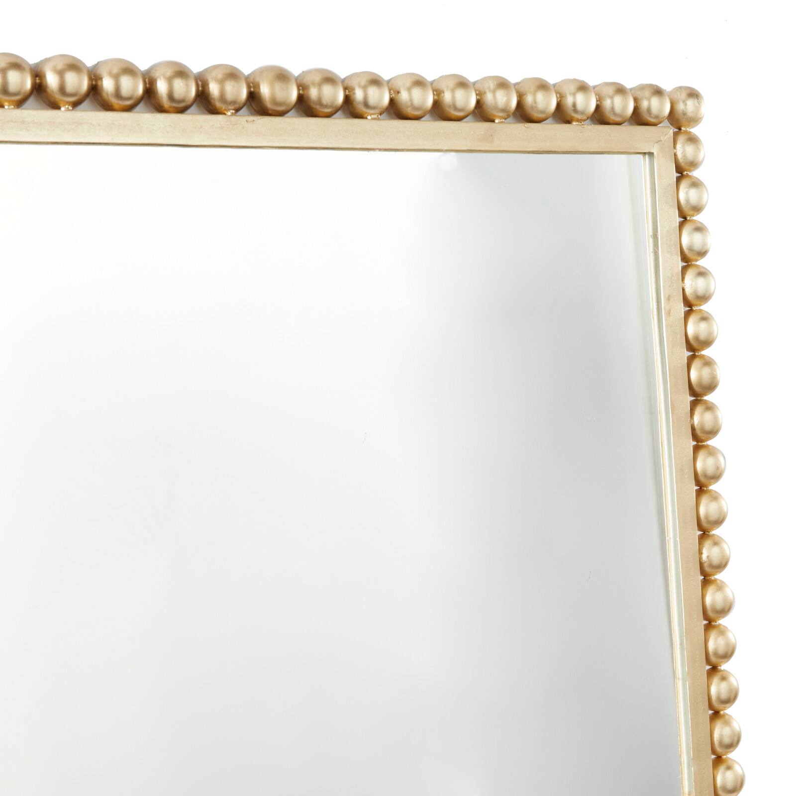 CosmoLiving by Cosmopolitan 40&#x22; Beaded Metal Wall Mirror