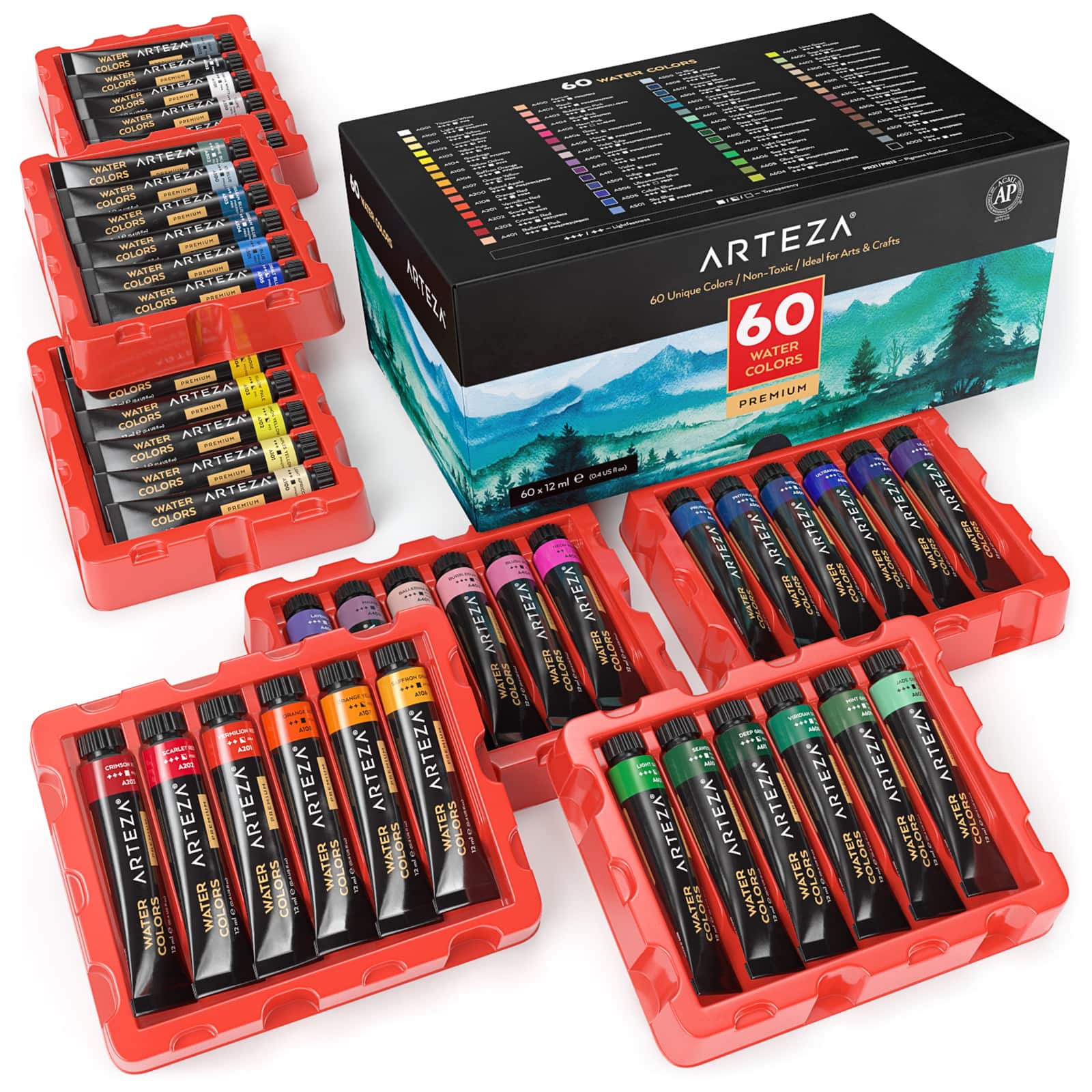 Arteza® 60 Color Watercolor Paint Set | Michaels