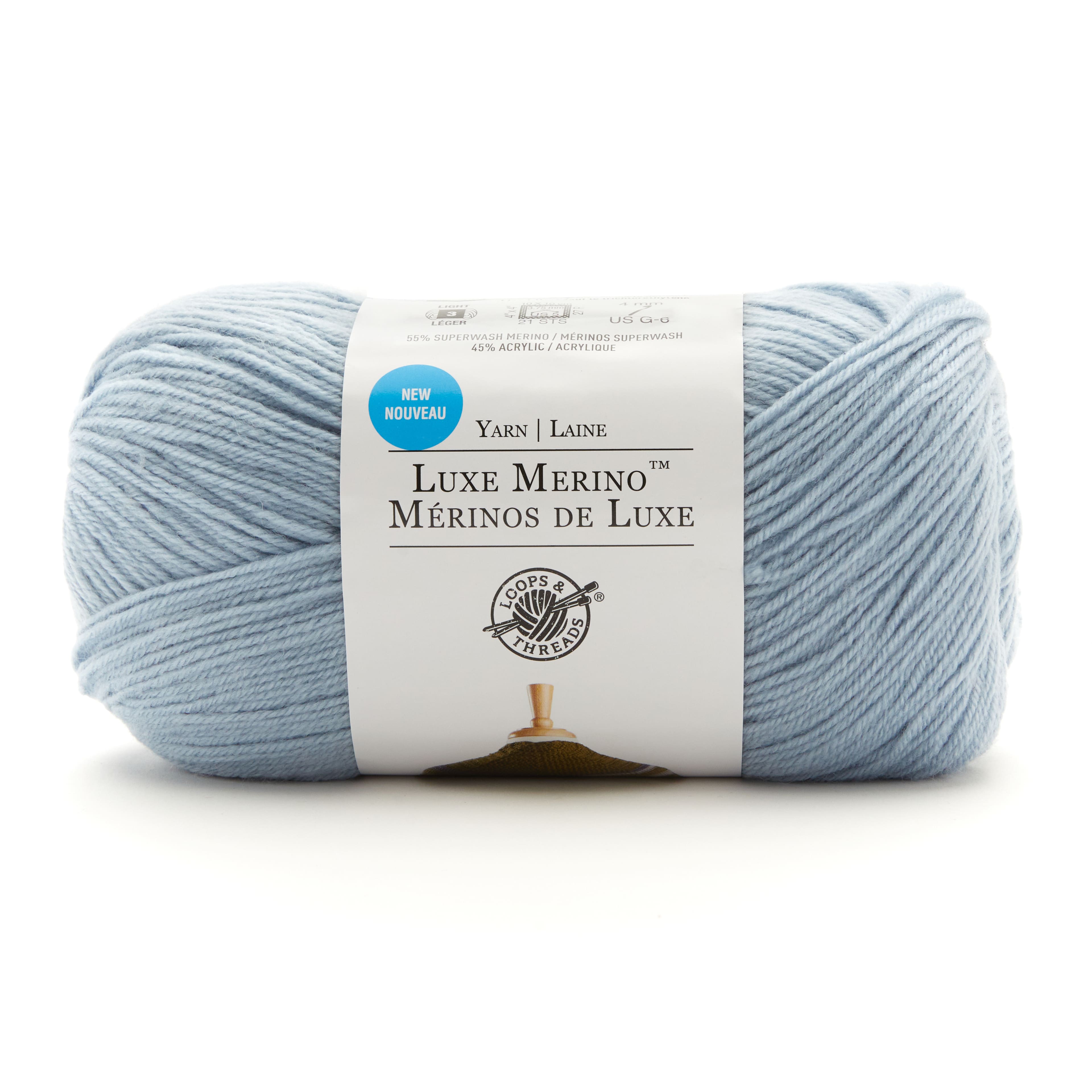 15 Pack: Luxe Merino™ Solid Yarn by Loops & Threads®
