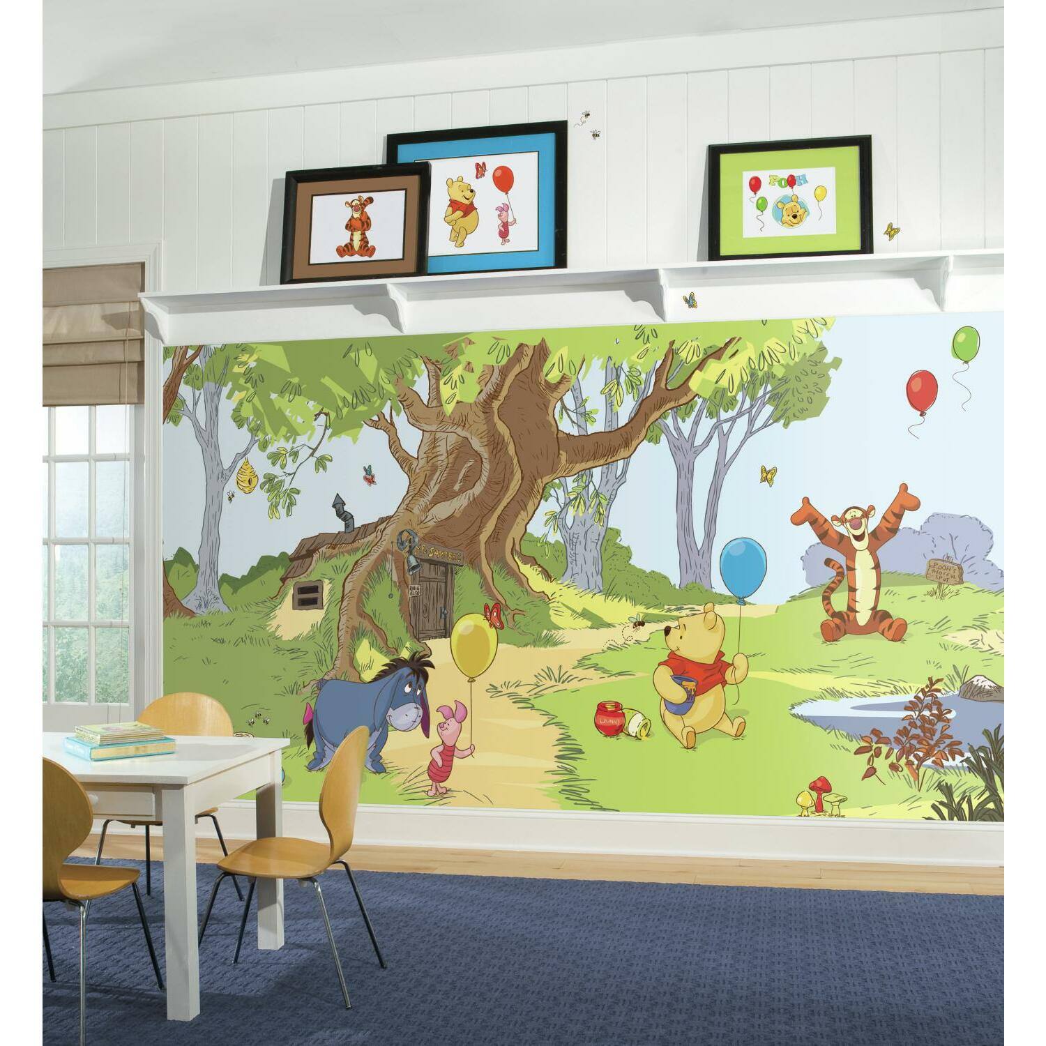 RoomMates Pooh &#x26; Friends Chair Rail Mural