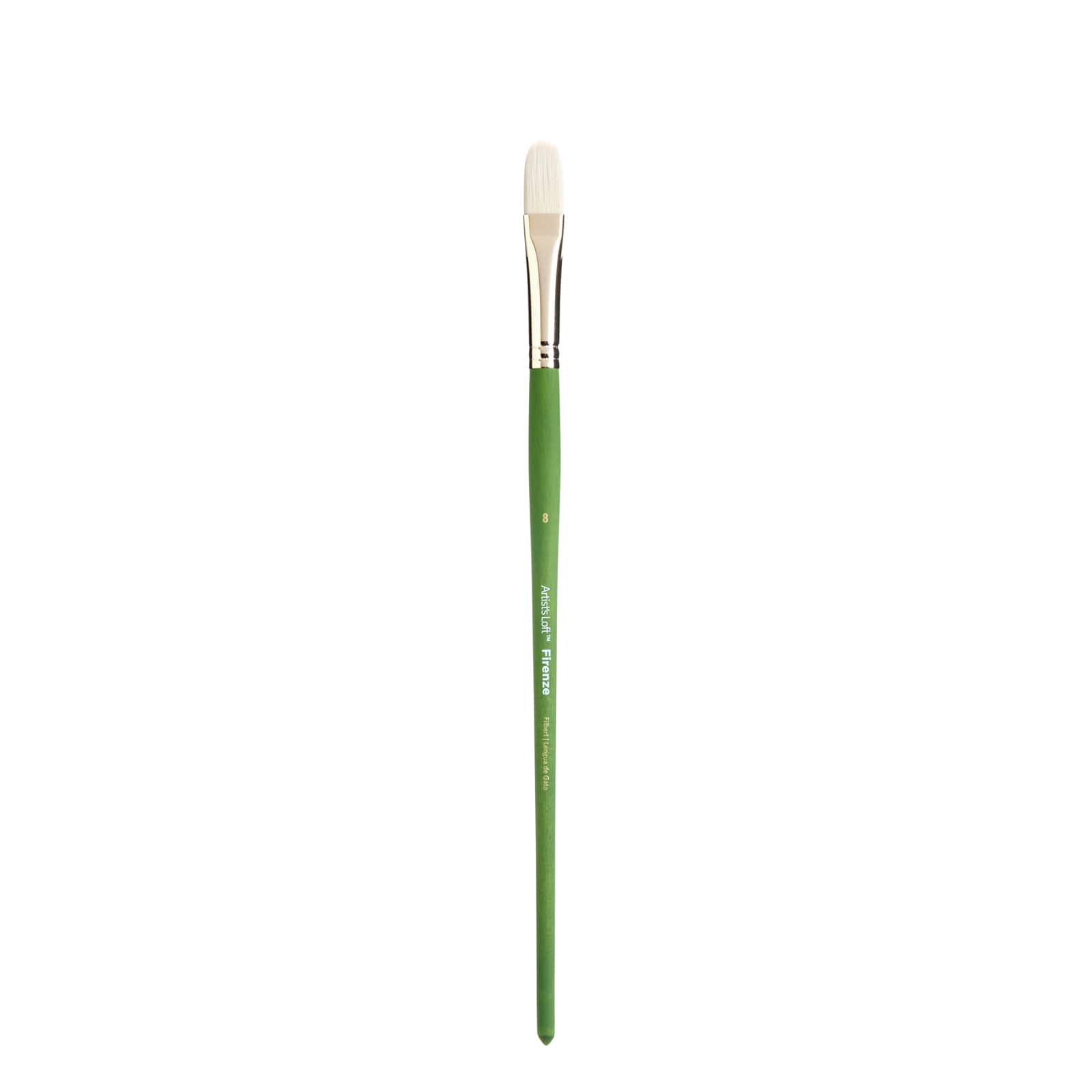 12 Pack: Firenze Long Handle Filbert Brush by Artist's Loft™