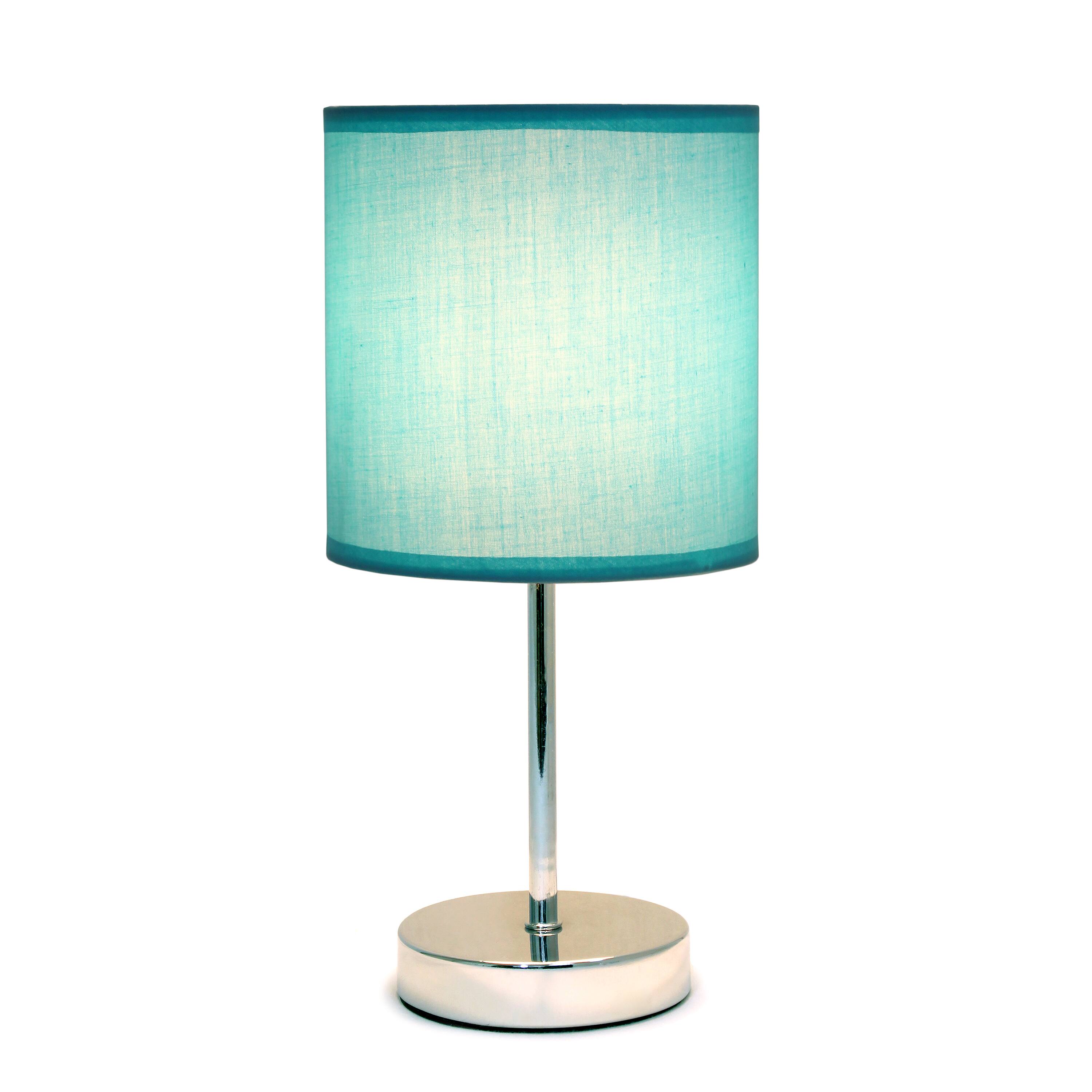 Creekwood Home Nauru 12&#x22; Brushed Nickel Petite Metal Stick Table Lamp