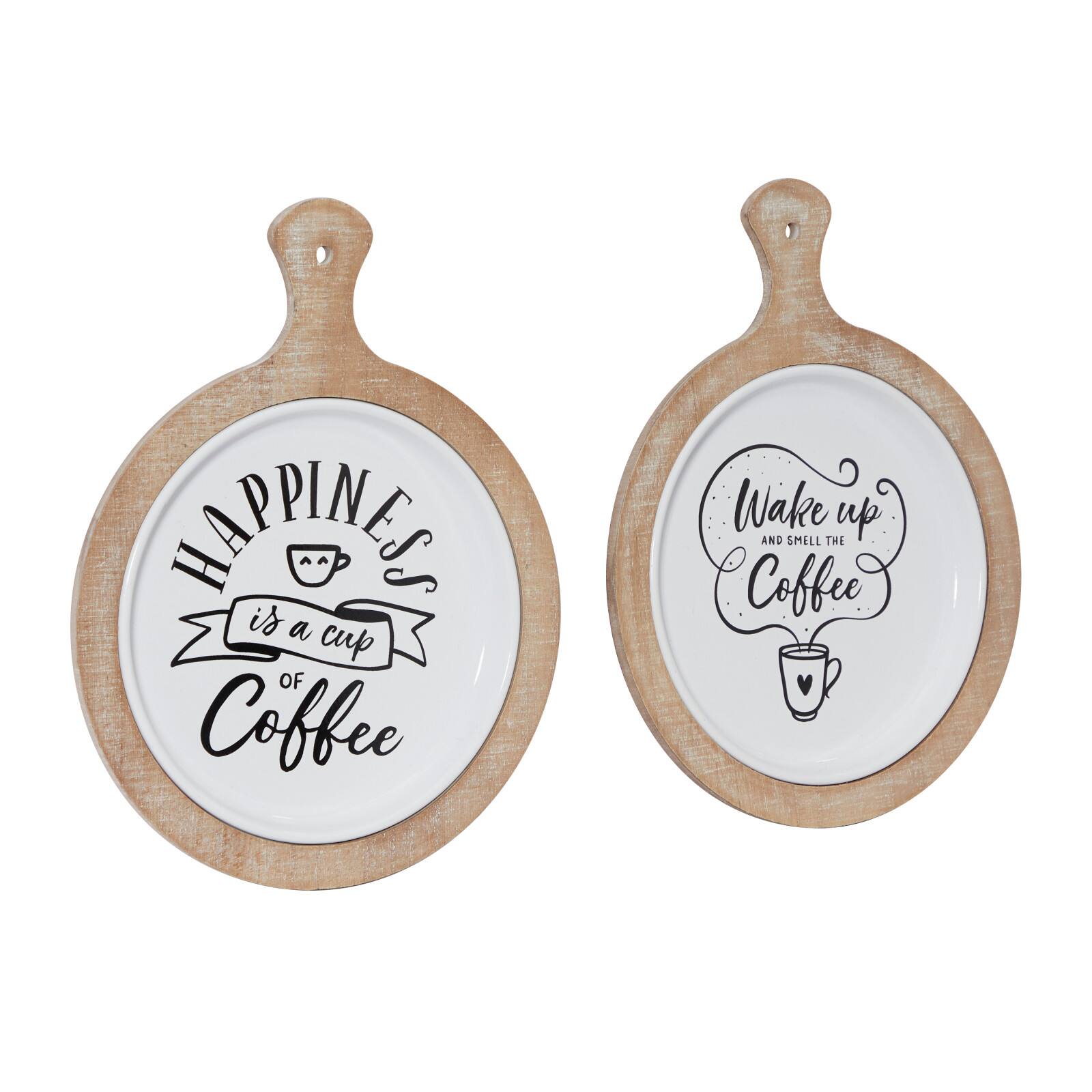 Set of 2 White Metal Farmhouse Wall Decor, 12&#x22; x 14&#x22;