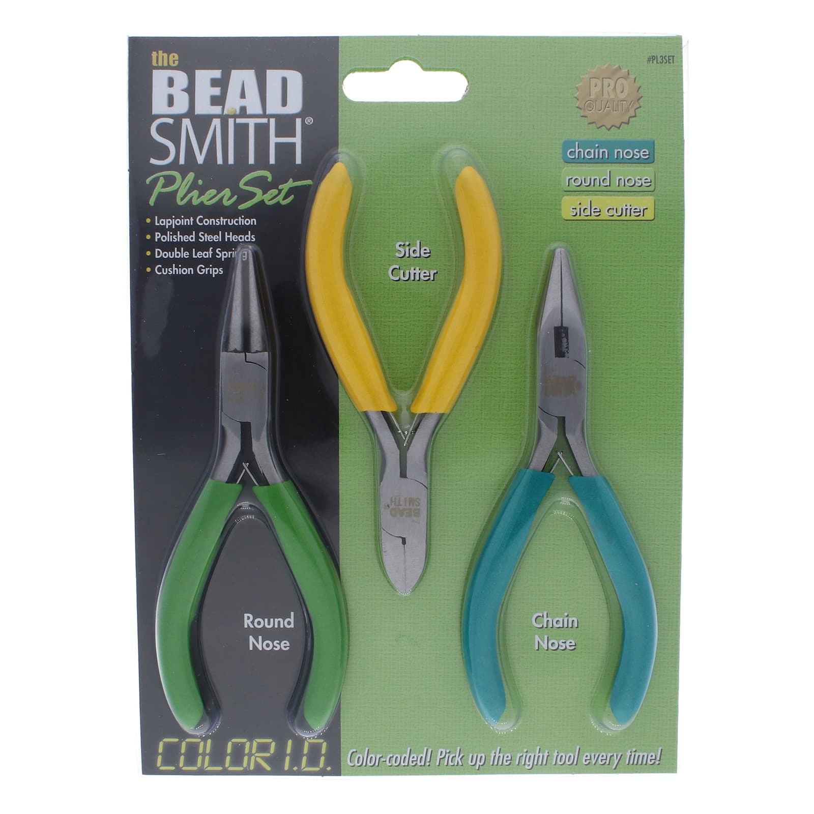 Beadsmith Mini 8 Piece Jewelery Making Color ID Plier Set