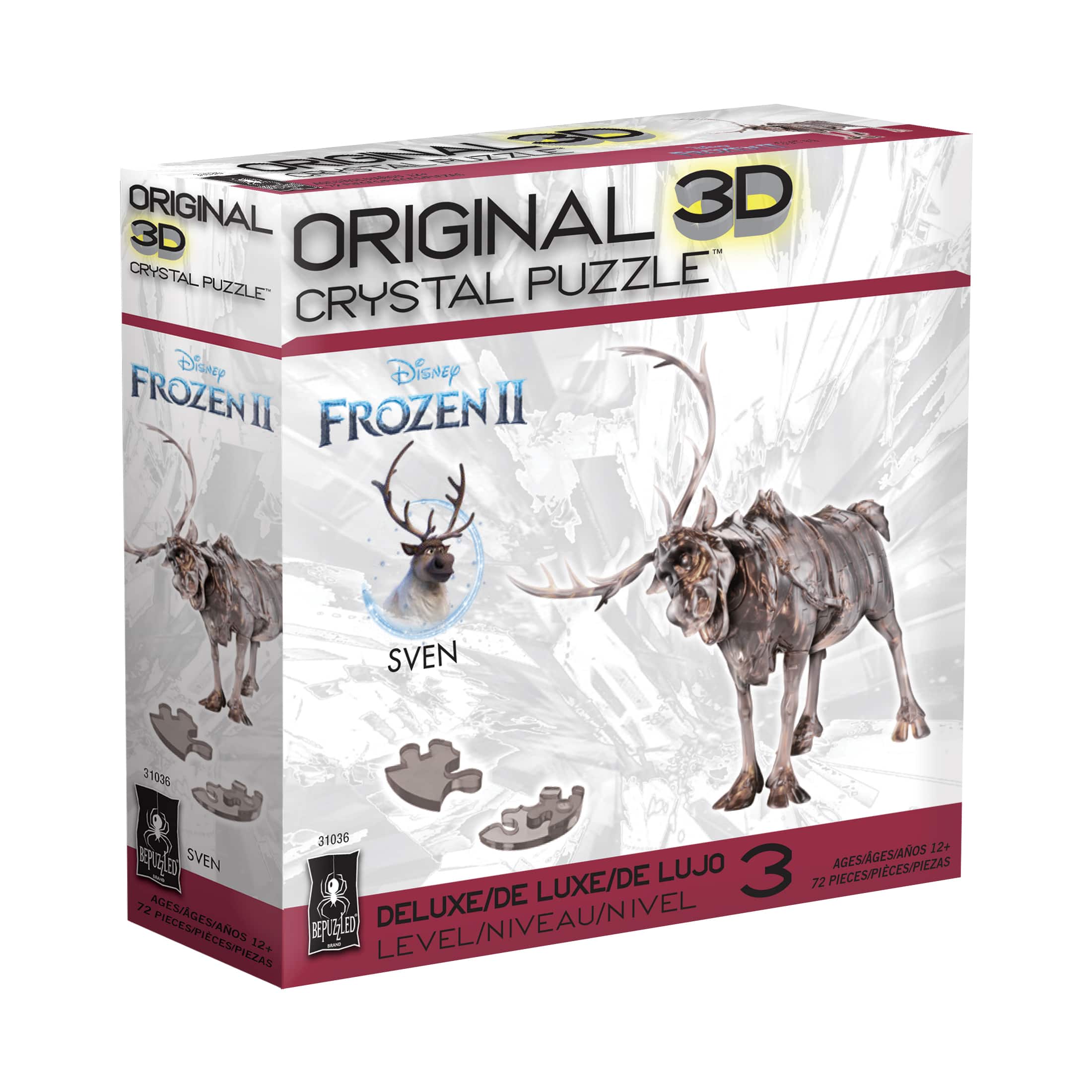 Original 3D Crystal Puzzle&#x2122; Disney Frozen II Sven the Reindeer 72 Piece Puzzle