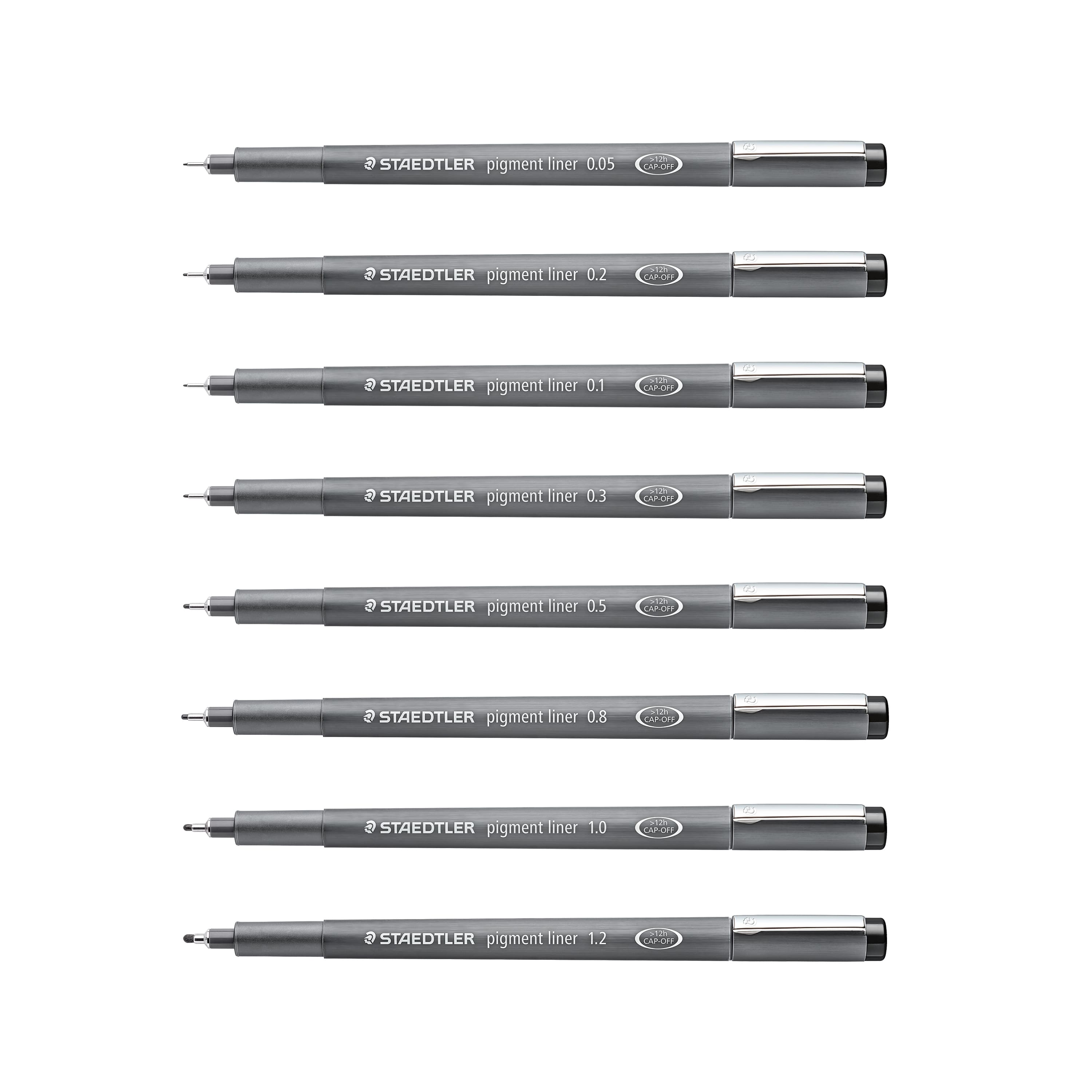 STAEDTLER® Black 8 Piece Pigment Liner Set
