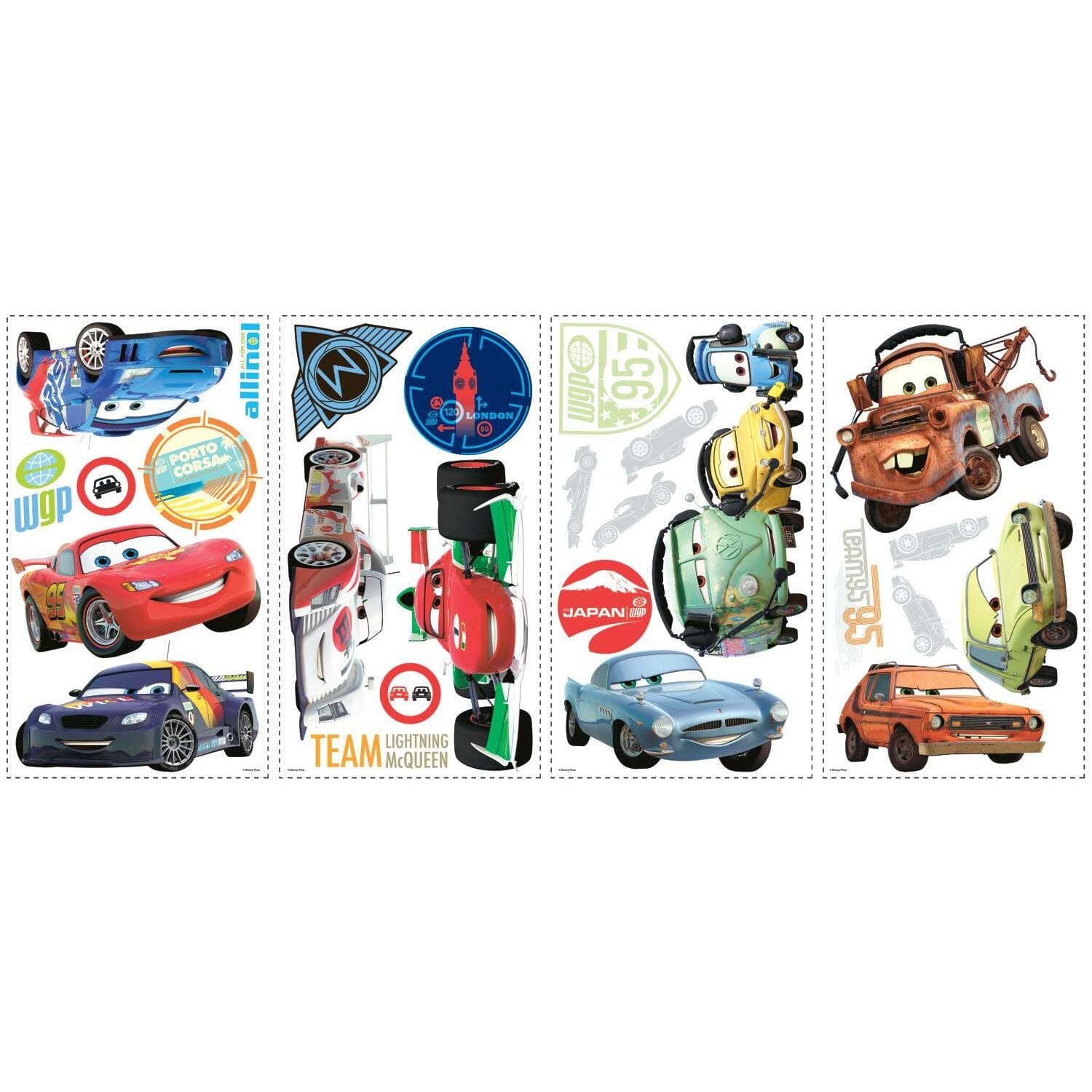 RoomMates Cars 2 Peel &#x26; Stick Wall Decals