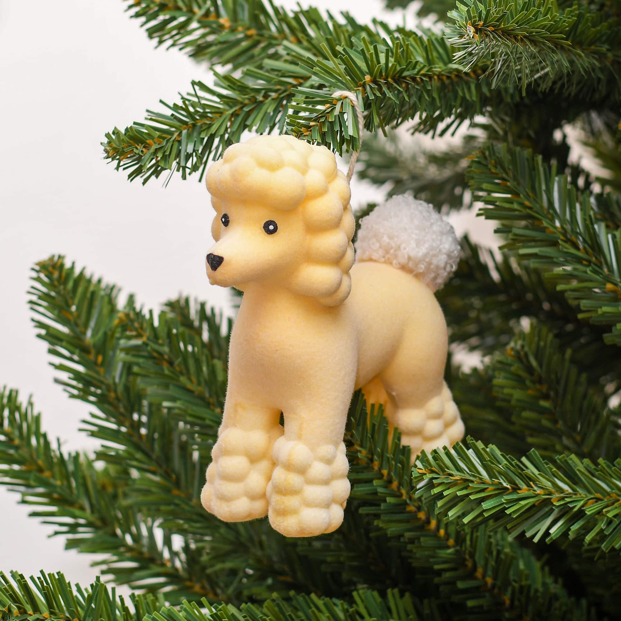 5.25&#x22; Flocked Poodle Plastic Ornament by Ashland&#xAE;