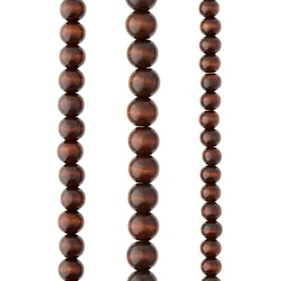 Brown Wood Round Beads by Bead Landing™