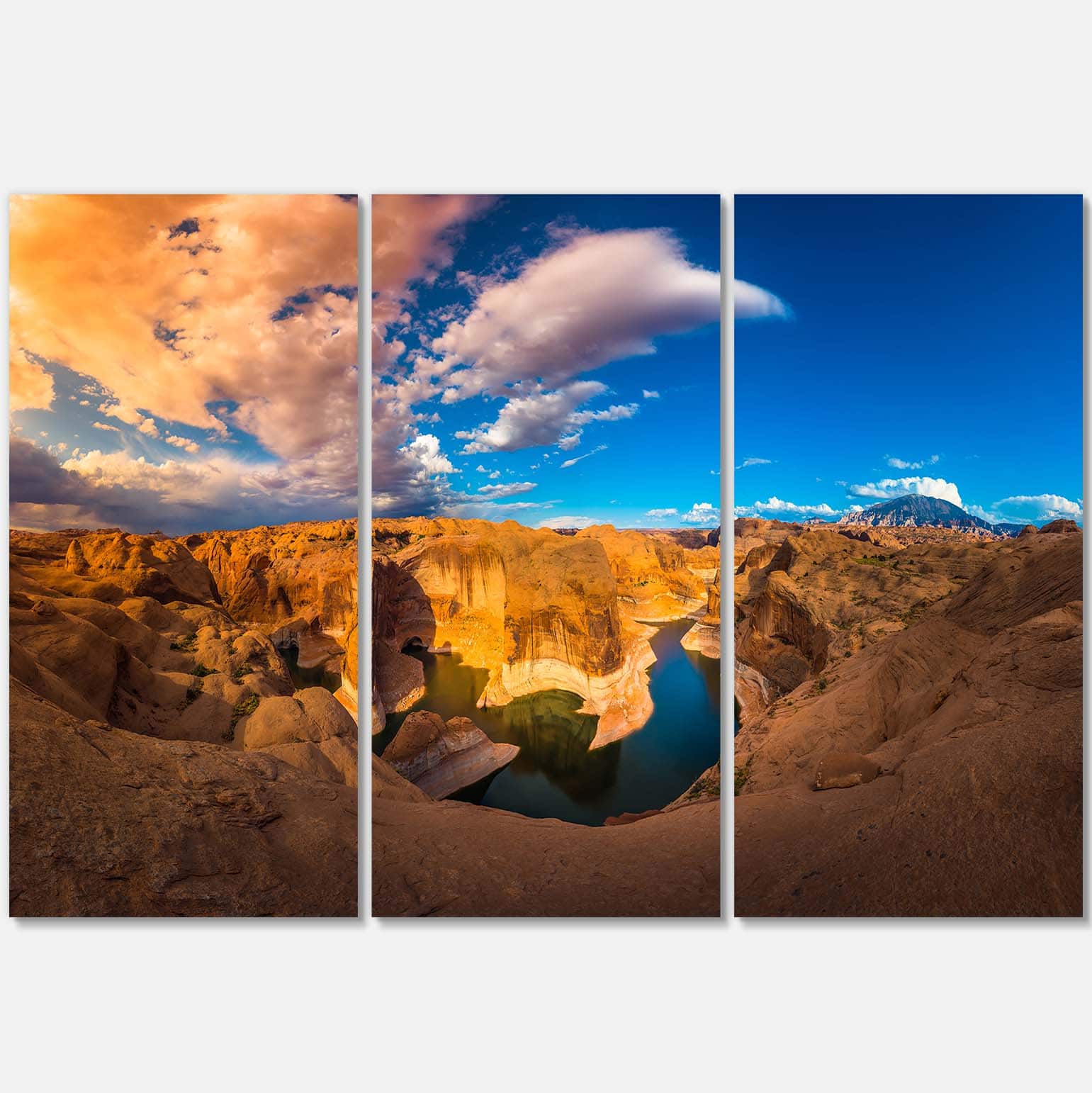 Designart - Reflection Canyon Lake Powell - Landscape Canvas Art Print