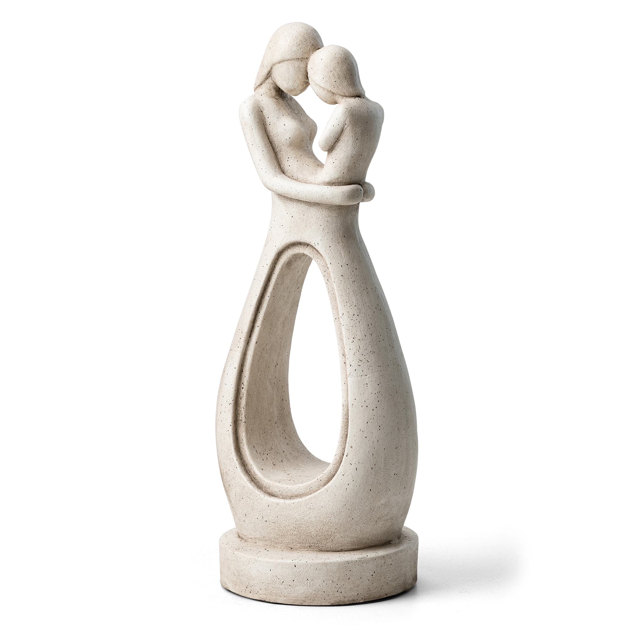 Glitzhome&#xAE; 24.75&#x22; Modern Abstract Sculpture Hugging Mommy &#x26; Baby Garden Statue