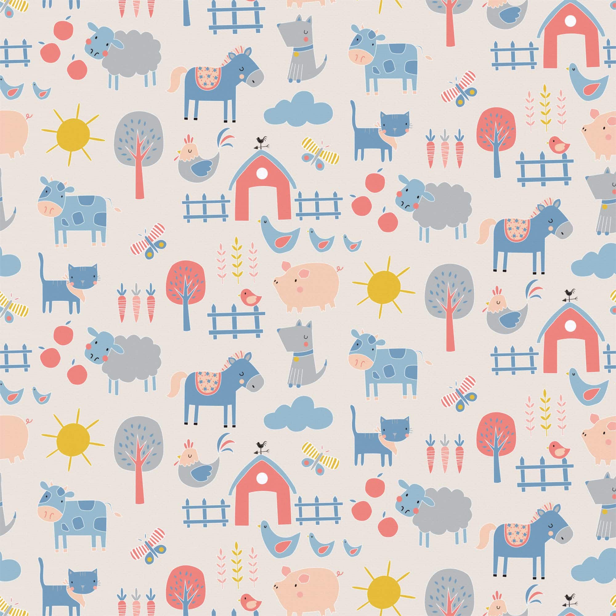 Emma & Mila® Farm Peach Cotton Fabric 8yd. Bolt