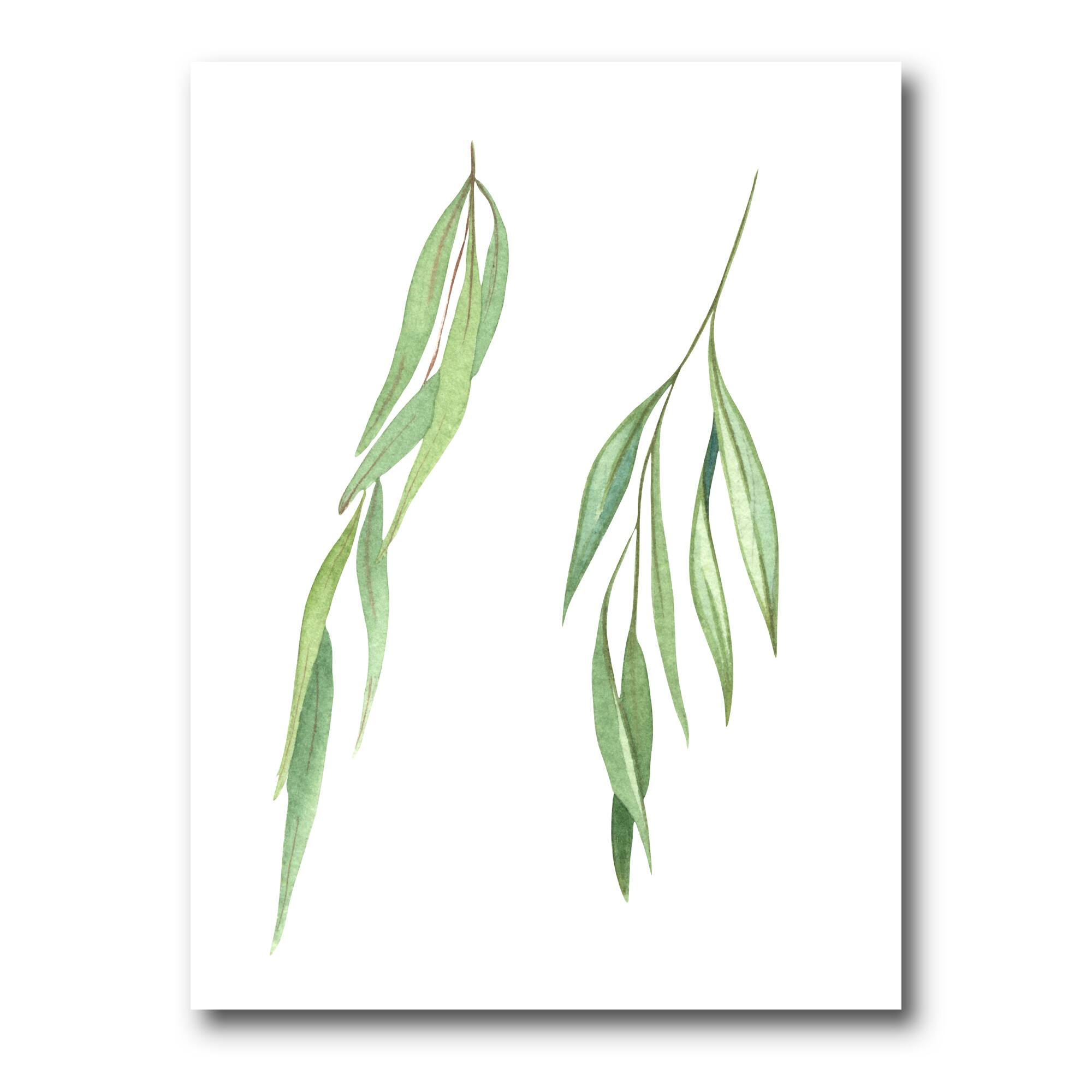 Designart - Two Willow Branches - Farmhouse Canvas Wall Art Print