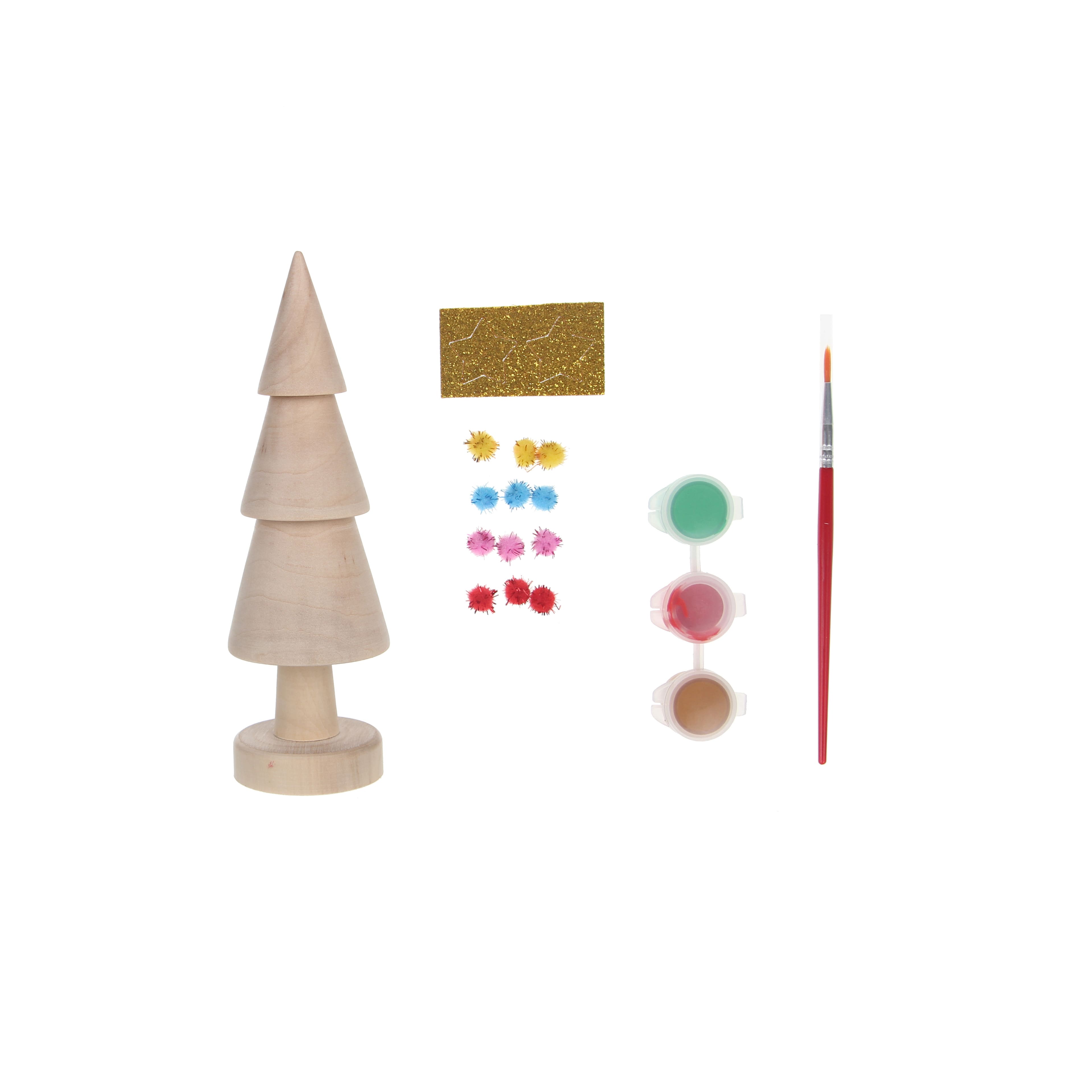 7.75&#x22; Wood Christmas Tree Kit by Creatology&#x2122;