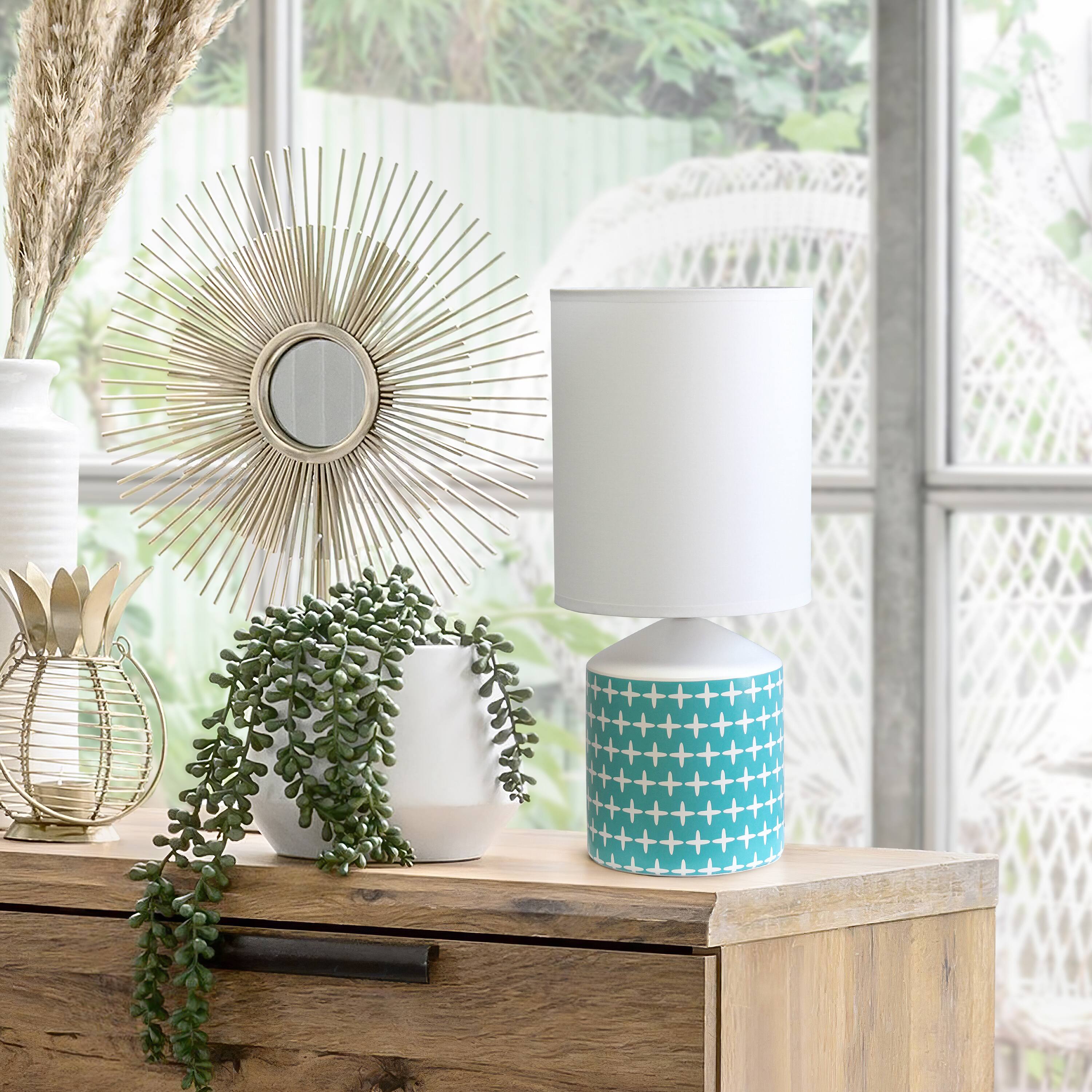 Simple Designs 18.5&#x22; Fresh Prints Table Lamp