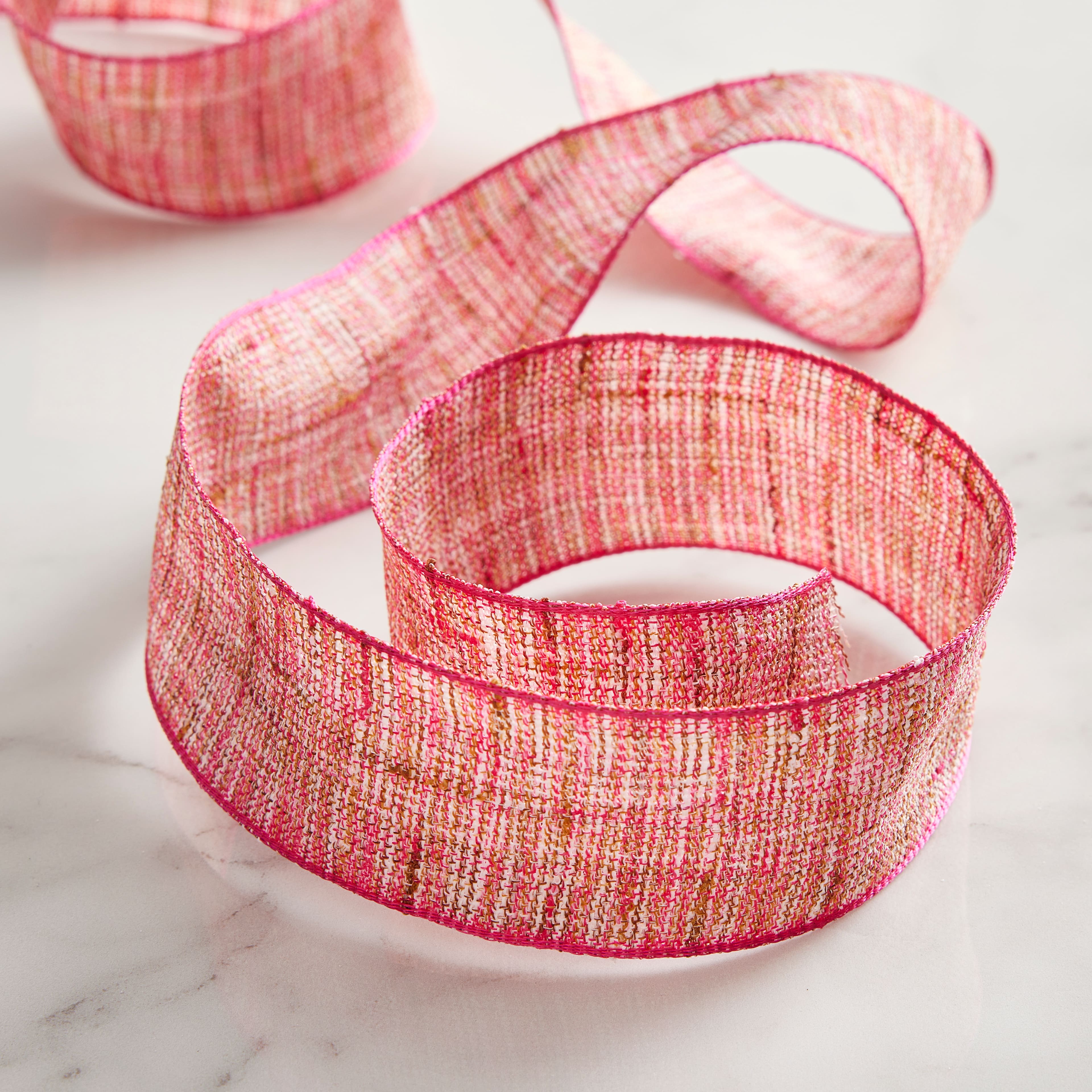 1.5&#x22; x 3yd. Faux Cotton Wired Ribbon by Celebrate It&#xAE;