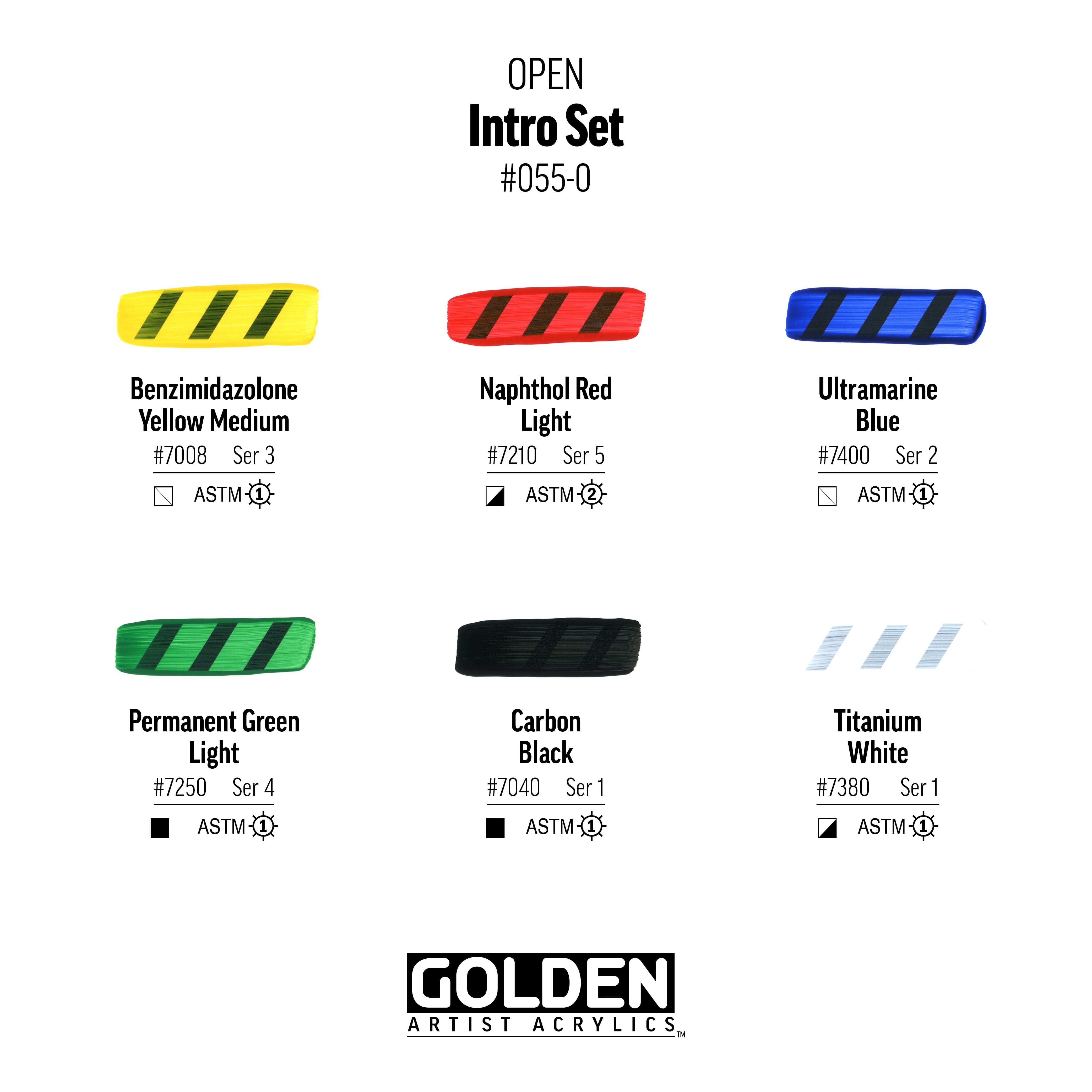 Golden&#xAE; OPEN Slow-Drying Acrylics Intro Set