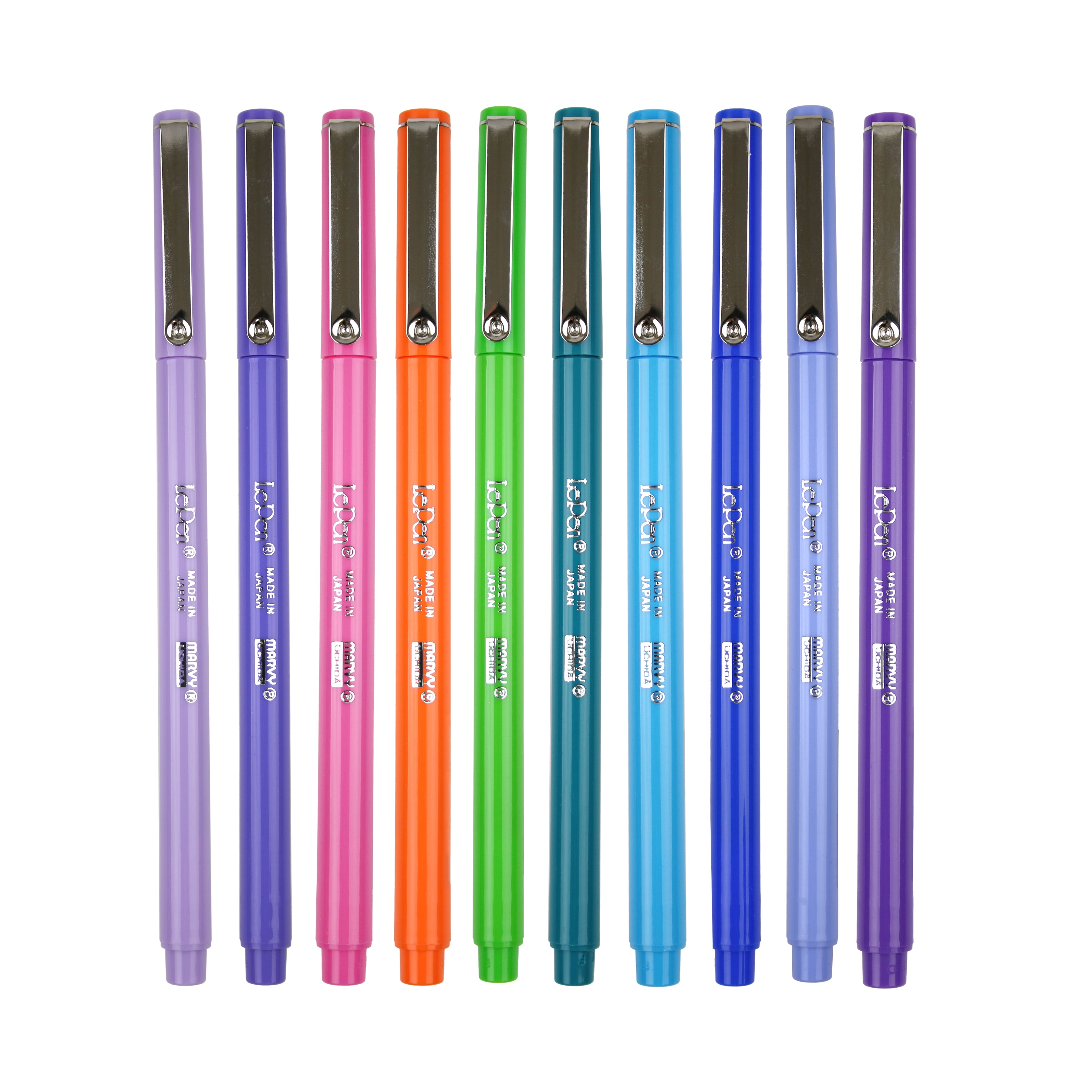 Marvy® Uchida LePen® Extra Fine 10 Colour Bright Pen Set