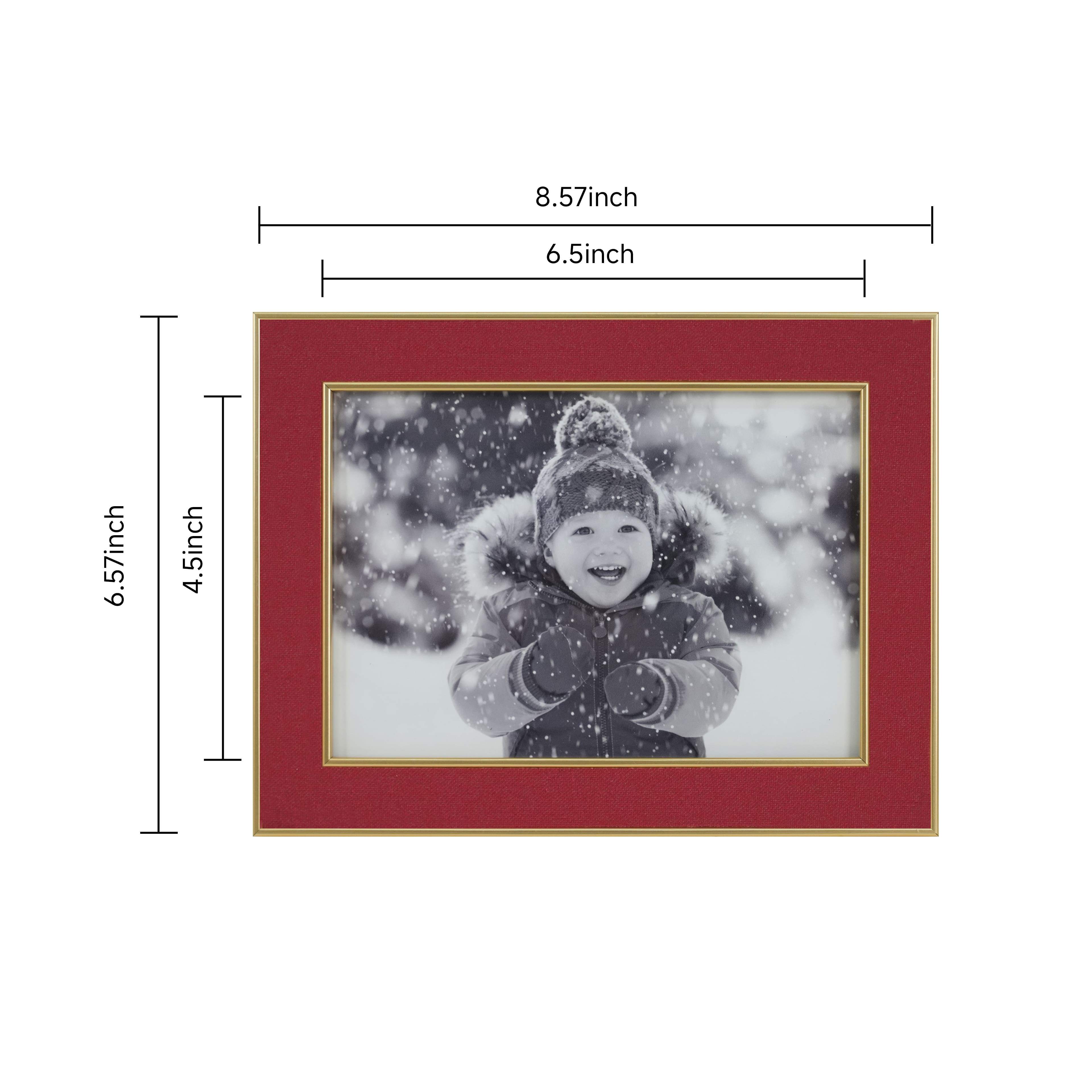 5&#x22; x 7&#x22; Red &#x26; Gold Fabric Plastic Frame by Studio D&#xE9;cor&#xAE;
